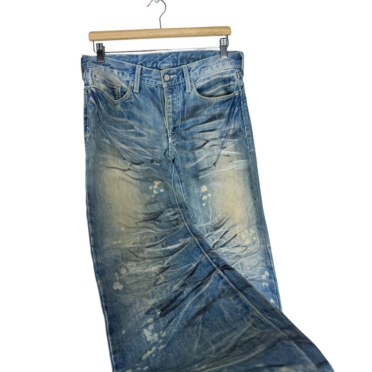 Urban Outfitters 🌟URBAN CRAFT DENIM PAINT SPLATTER PANTS Size US 32 / EU 48 - 1 Thumbnail