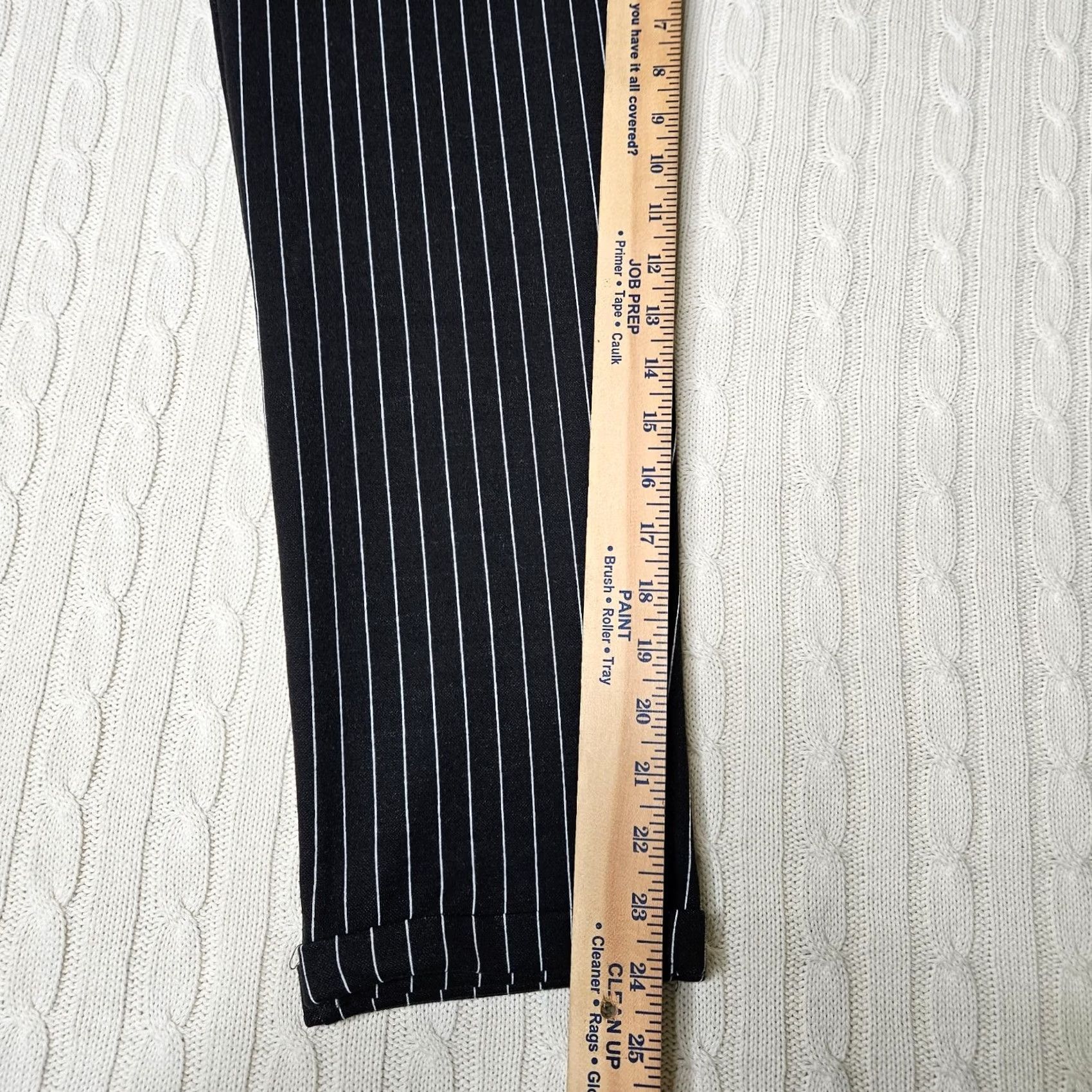 Vintage Lulu's Women's black White stripes Pull-on Casual Pant XS Size 26" / US 2 / IT 38 - 5 Thumbnail