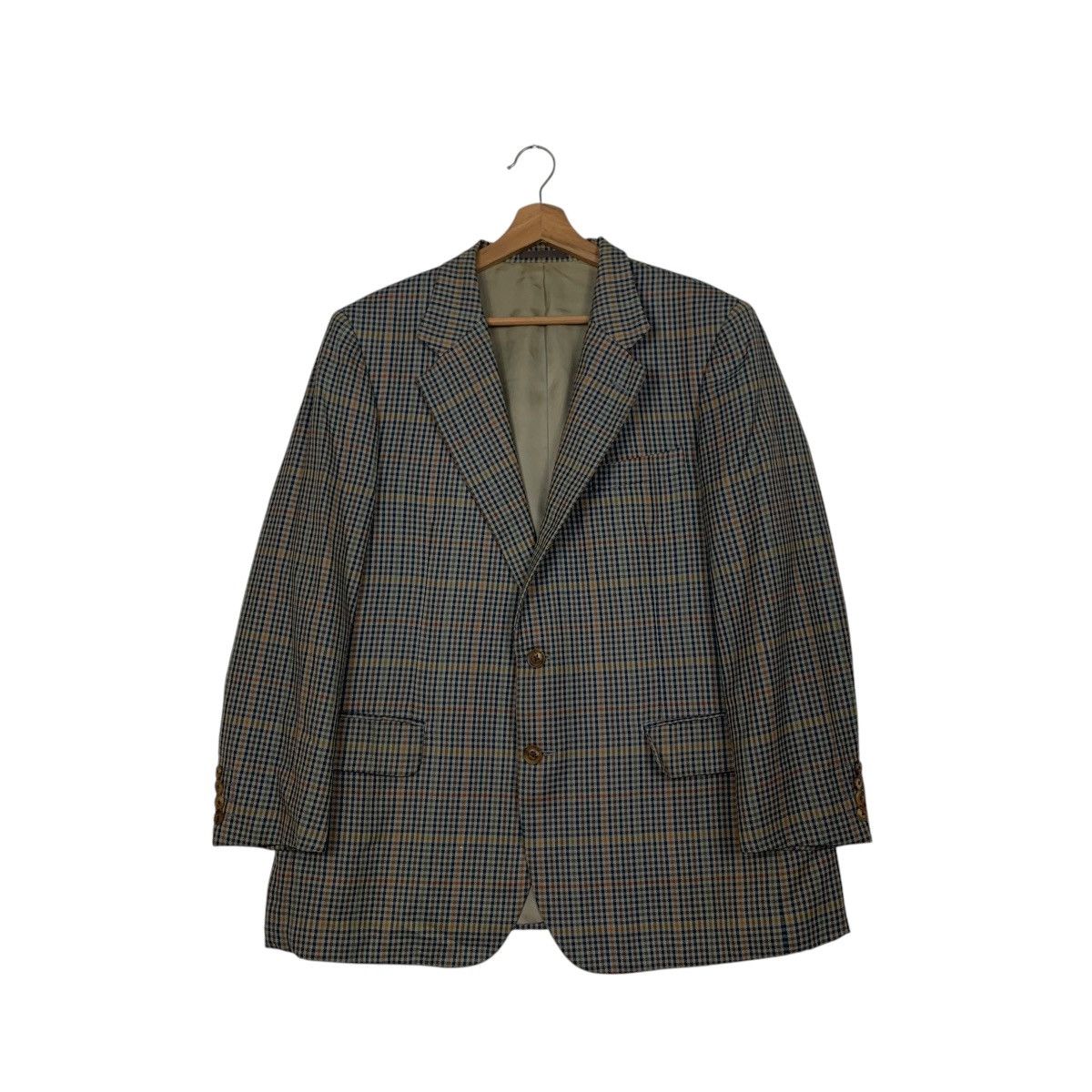 Burberry Vintage 90's BURBERRYS Checked Suit Jacket Blazer #2730-C123 Size US M / EU 48-50 / 2 - 1 Thumbnail