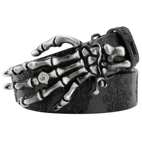 Goods × Japanese Brand Belts Skull Leather Embossed Belt Claw Alloy Buckle Size ONE SIZE - 1 Thumbnail