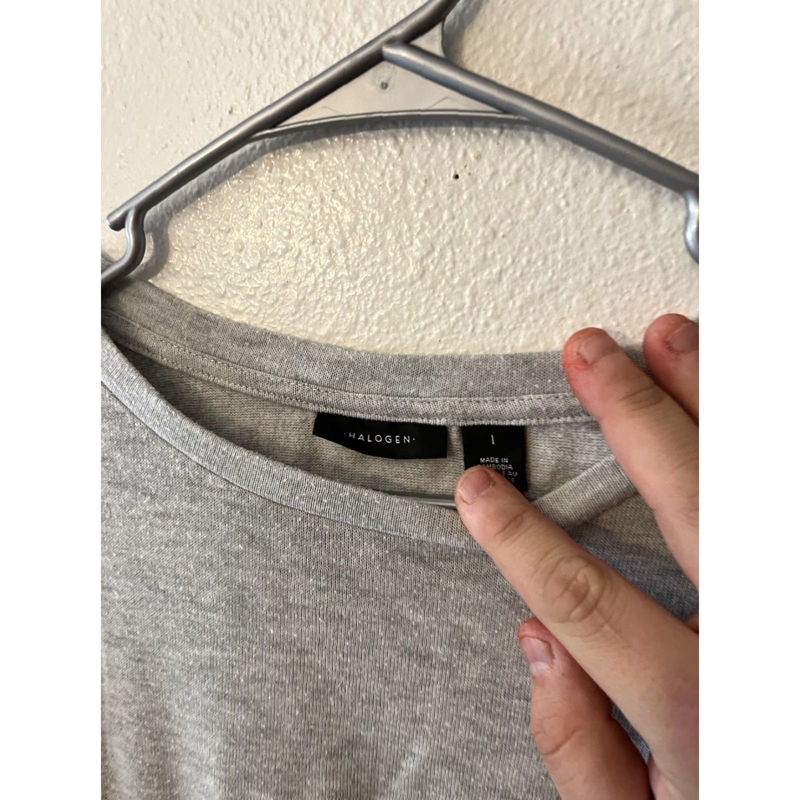 Vintage Halogen Women’s Gray Long Sleeve Comfort Soft Sweater Size L Casual Shirt Pullover Knit City Classic Elegant Women’s Size L / US 10 / IT 46 - 2 Thumbnail