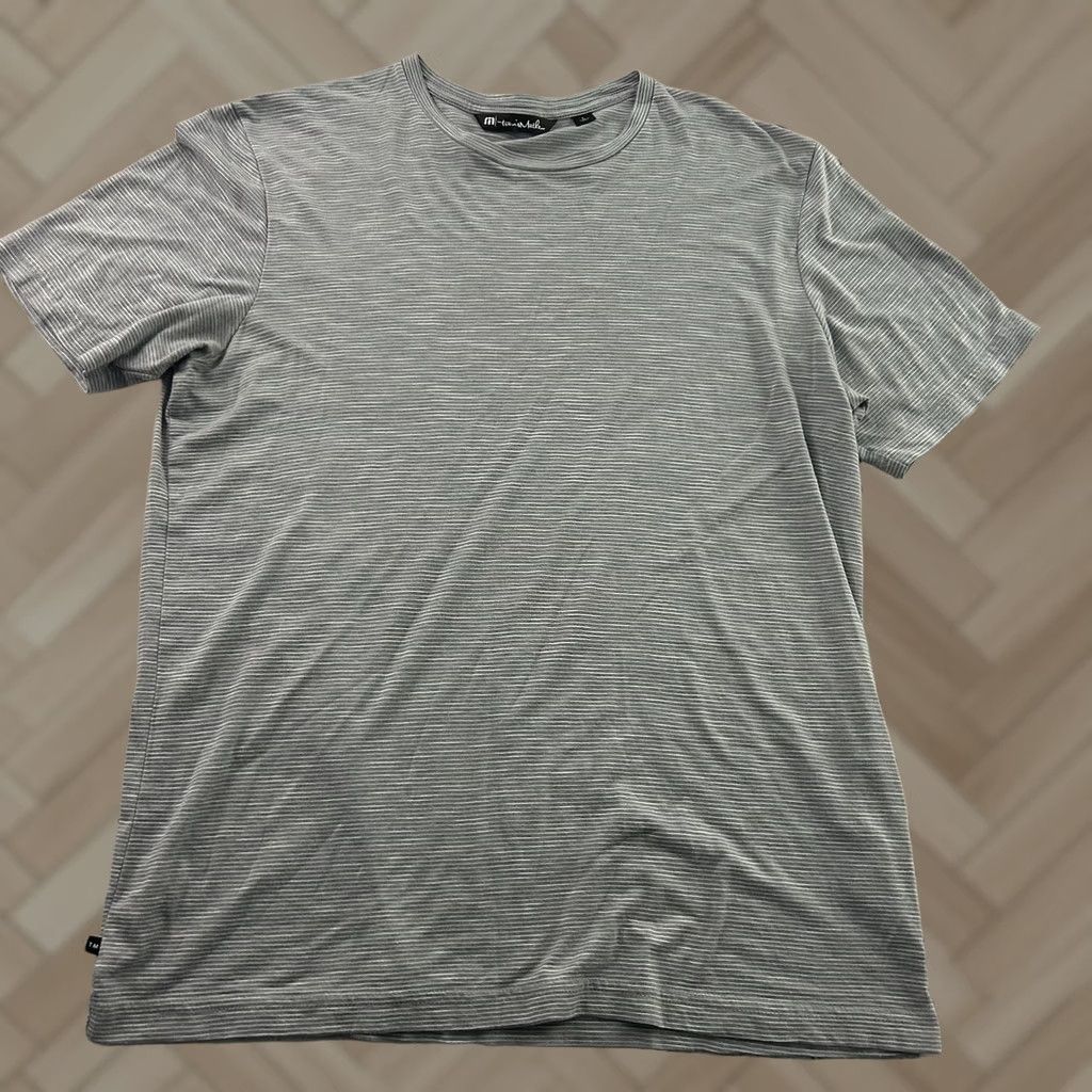 TravisMathew Travis Mathew Short Sleeve Striped Basic T Shirt Men's Large Gray Size US L / EU 52-54 / 3 - 1 Thumbnail
