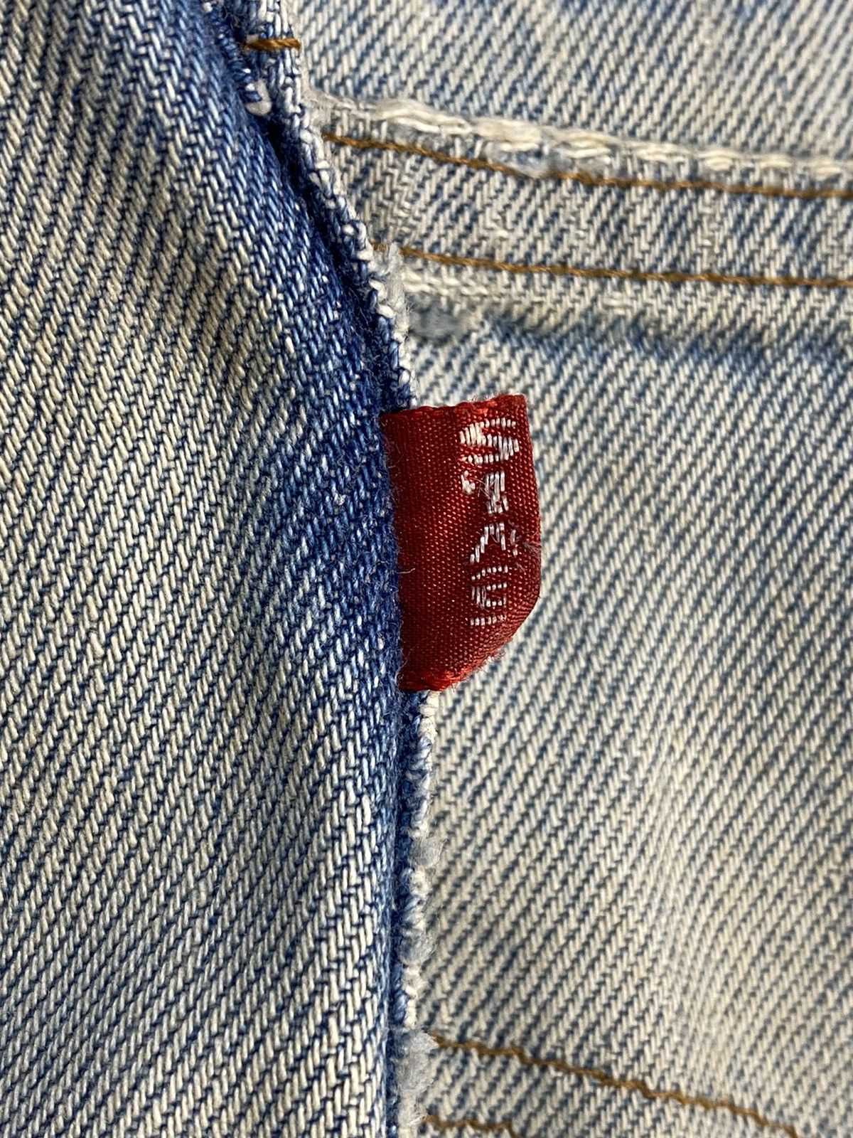 Levi's × Vintage 60's Levis Destroyed Washed Blue Rindem Jeans Size US 30 / EU 46 - 17 Thumbnail