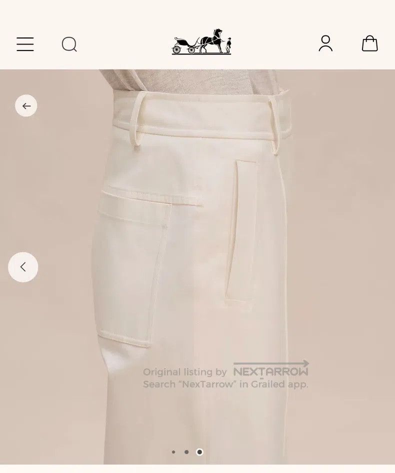 Hermes Hermes White Straight Pants, Suit or Casual Pants, Versati Size 42" / US 20 - 8 Thumbnail