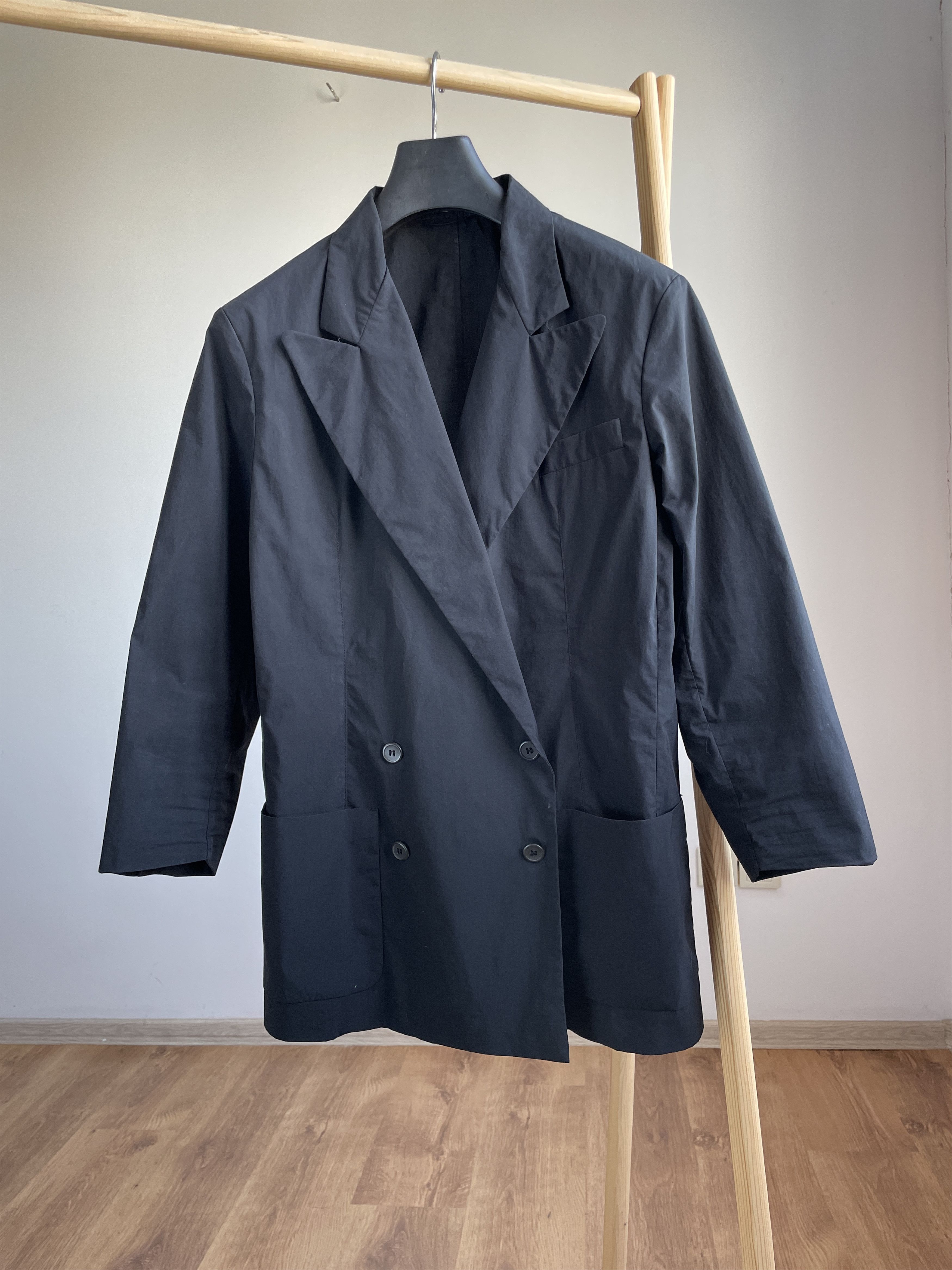 Miu Miu Womens 2008 Cotton Blend Black Lightweight Blazer