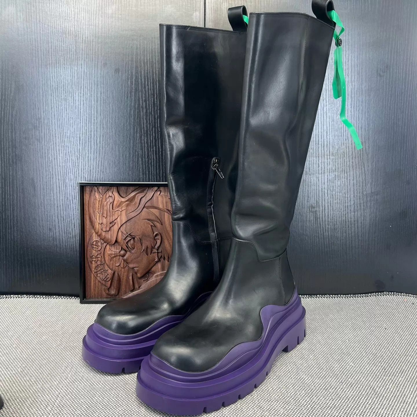 Bottega Veneta Black Platform Knee-High Boots Size 6.5 Size US 6.5 / EU 39-40 - 1 Thumbnail