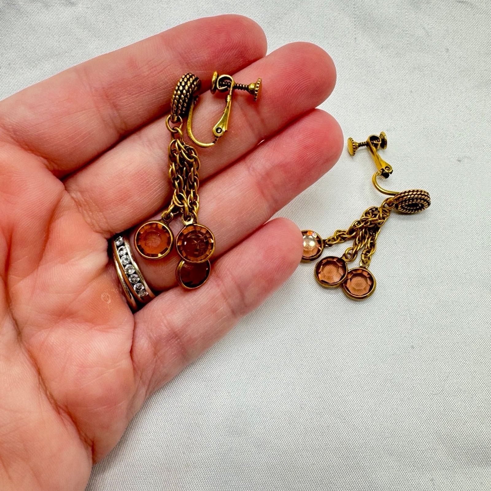 NBDN Nobrandedon VTG screw back dangle earrings Size ONE SIZE - 4 Thumbnail