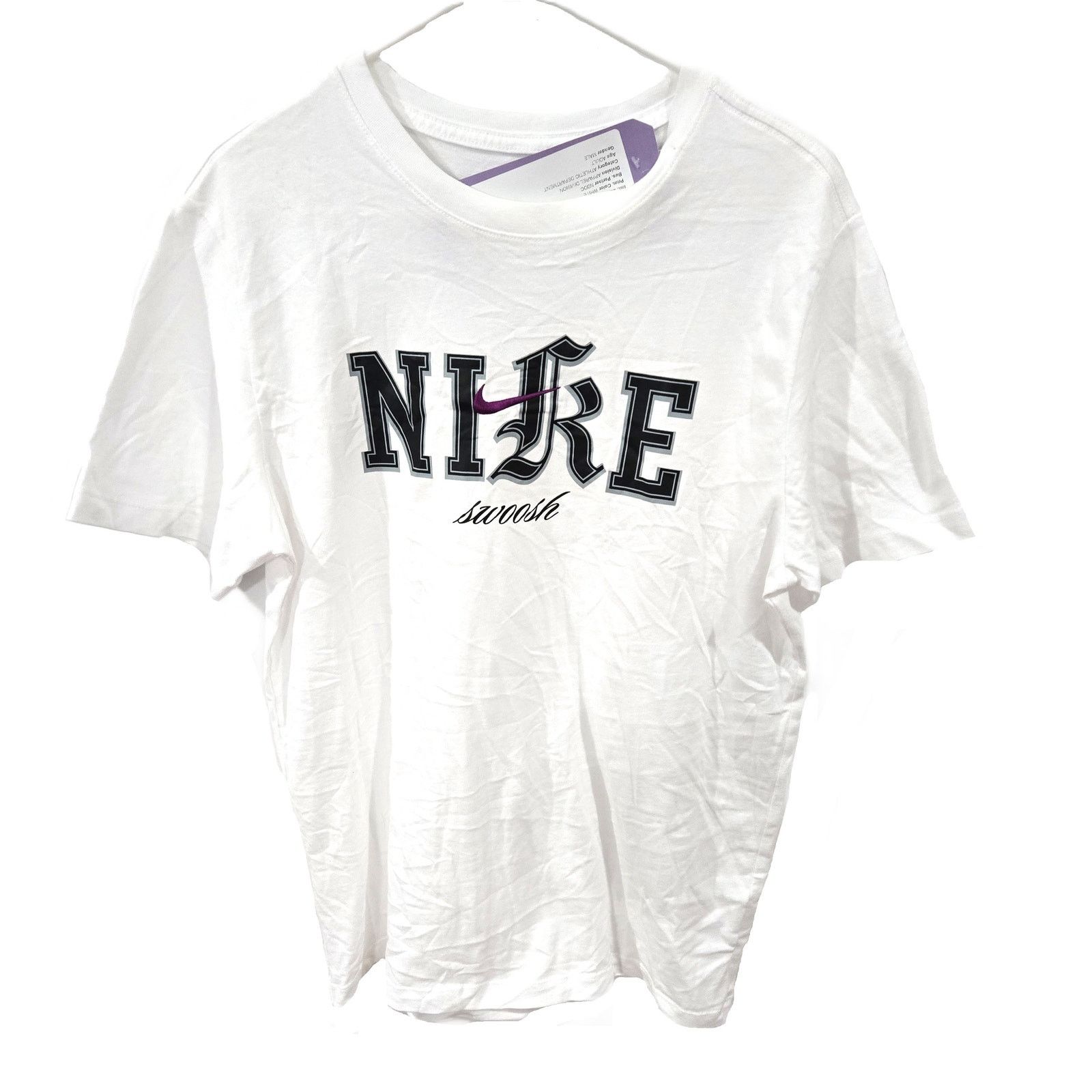Nike Nike Sz Medium White Dna Embroidered Swoosh Prototype Tee Size US M / EU 48-50 / 2 - 1 Thumbnail