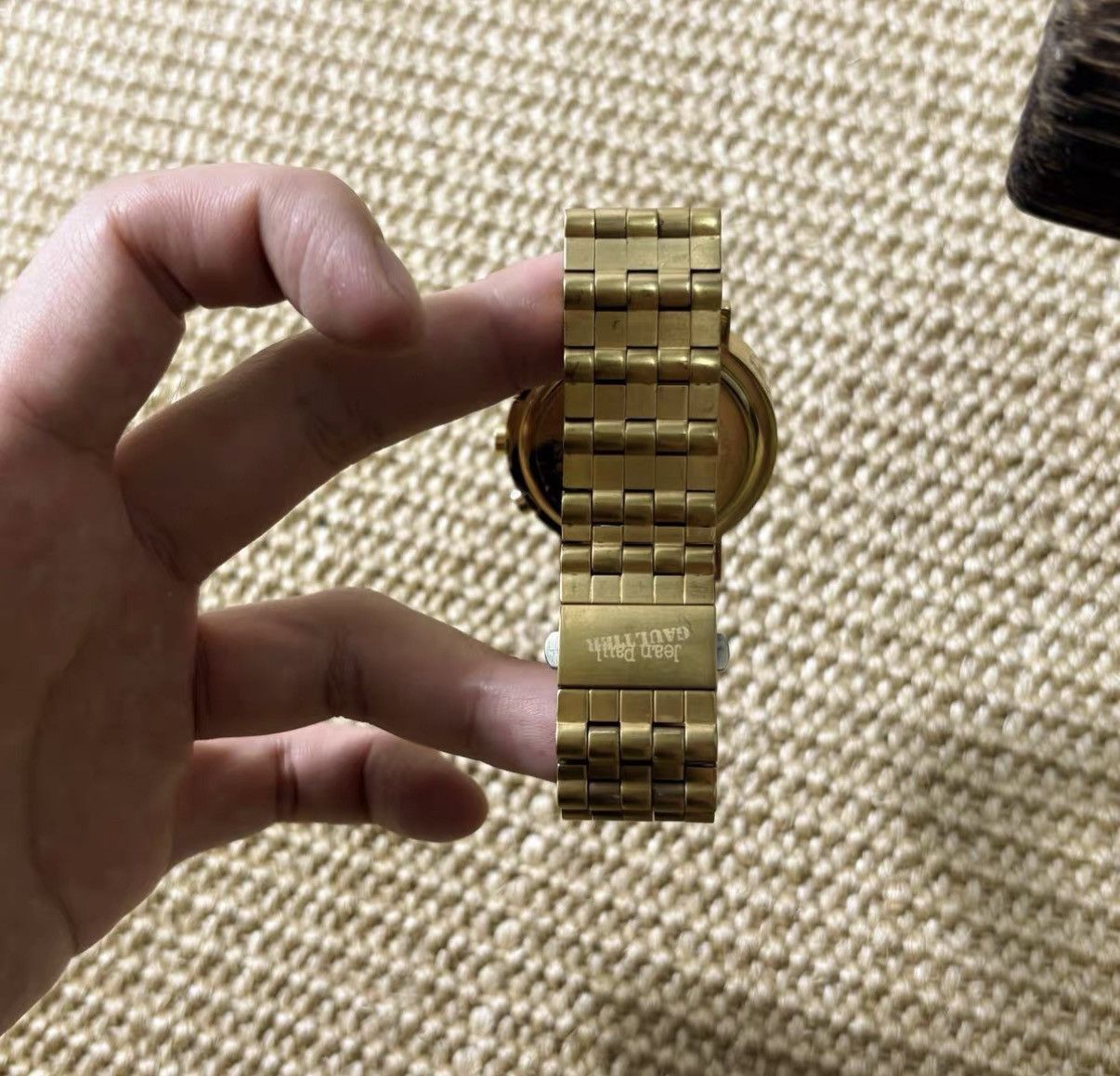 Jean Paul Gaultier Jean Paul Gaultier Engraved Arabic Gold Watch J29 Size ONE SIZE - 5 Thumbnail