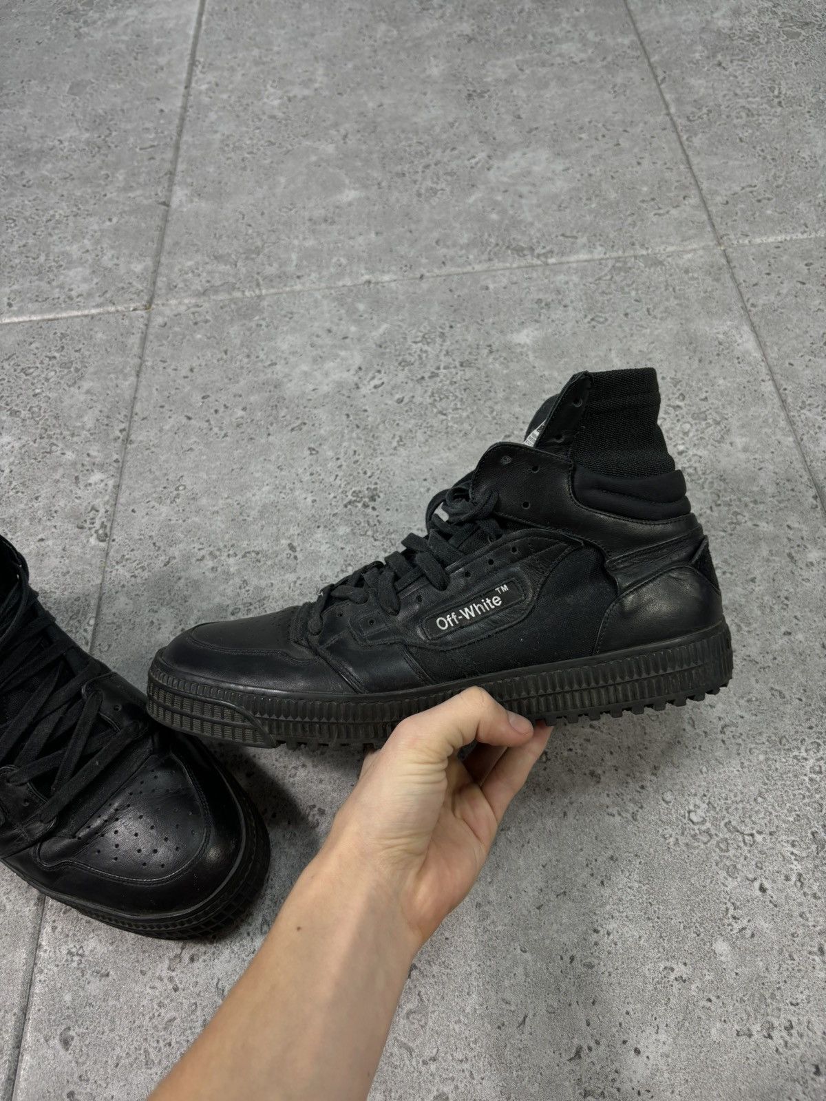 Japanese Brand × Off-White Off White Court Cup Sole 3.0 High Top Sneakers Shoes Vintage Size US 10.5 / EU 43-44 - 7 Thumbnail