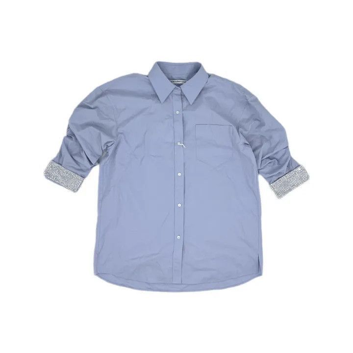 Alexander Wang Alexander Wang SS22 Crystal Cuff Long Sleeve Shirt - Size S / US 4 / IT 40 - 2 Thumbnail