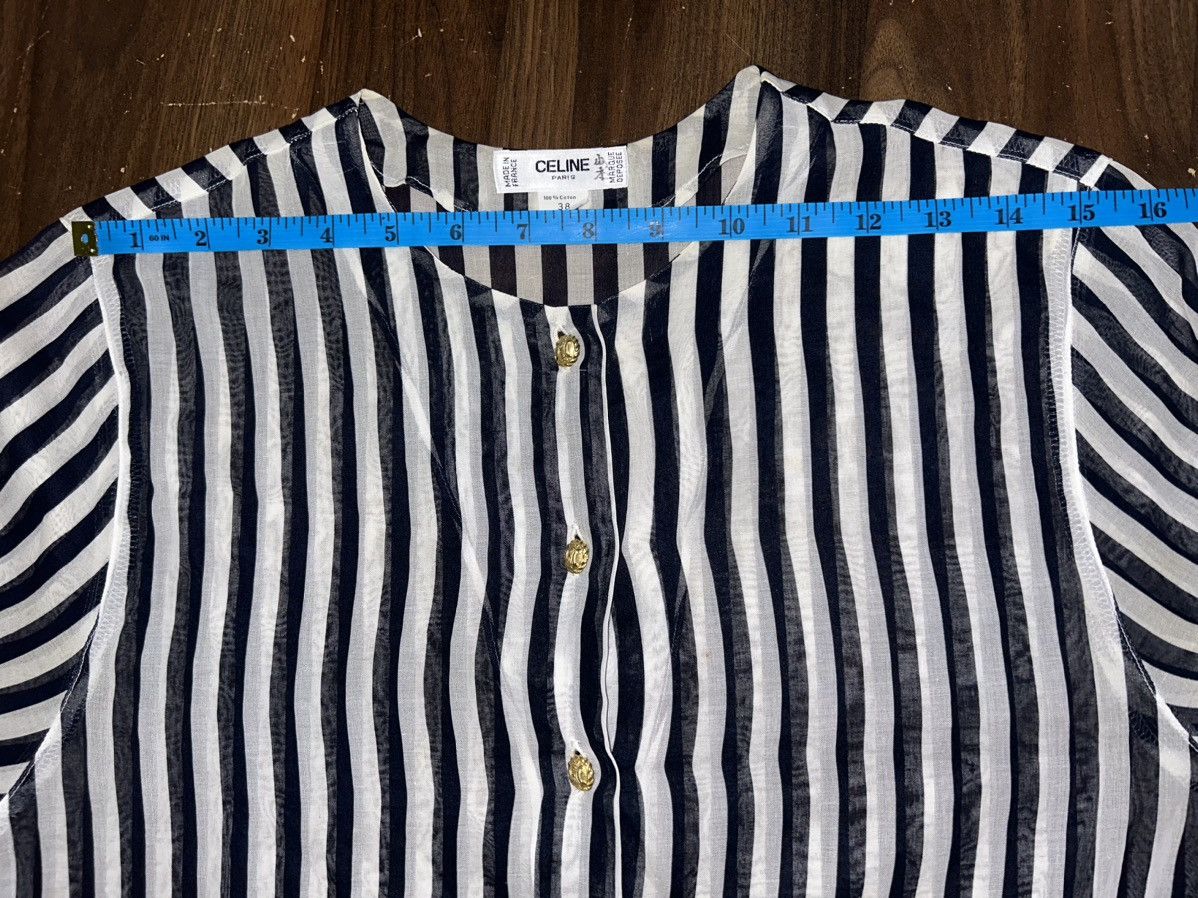 Celine Celine Gold Button Stripe Long Sleeve Size S / US 4 / IT 40 - 19 Thumbnail