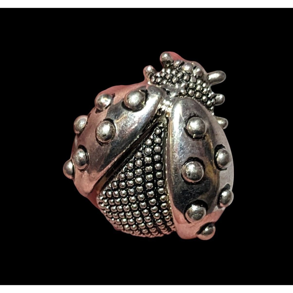Other Silver Tone Nature Inspired Lady Bug Brooch Size ONE SIZE - 2 Thumbnail