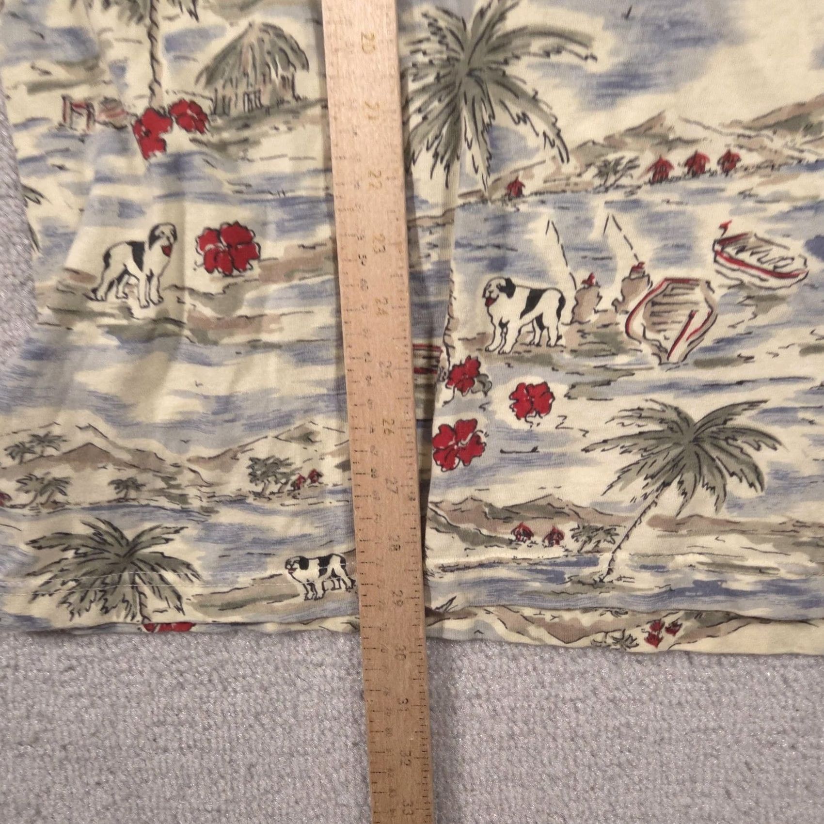 Big Dogs Big Dogs Polo Shirt Mens XL Tropical Island Dog Print Allover Cotton Casual Top Size US XL / EU 56 / 4 - 7 Thumbnail