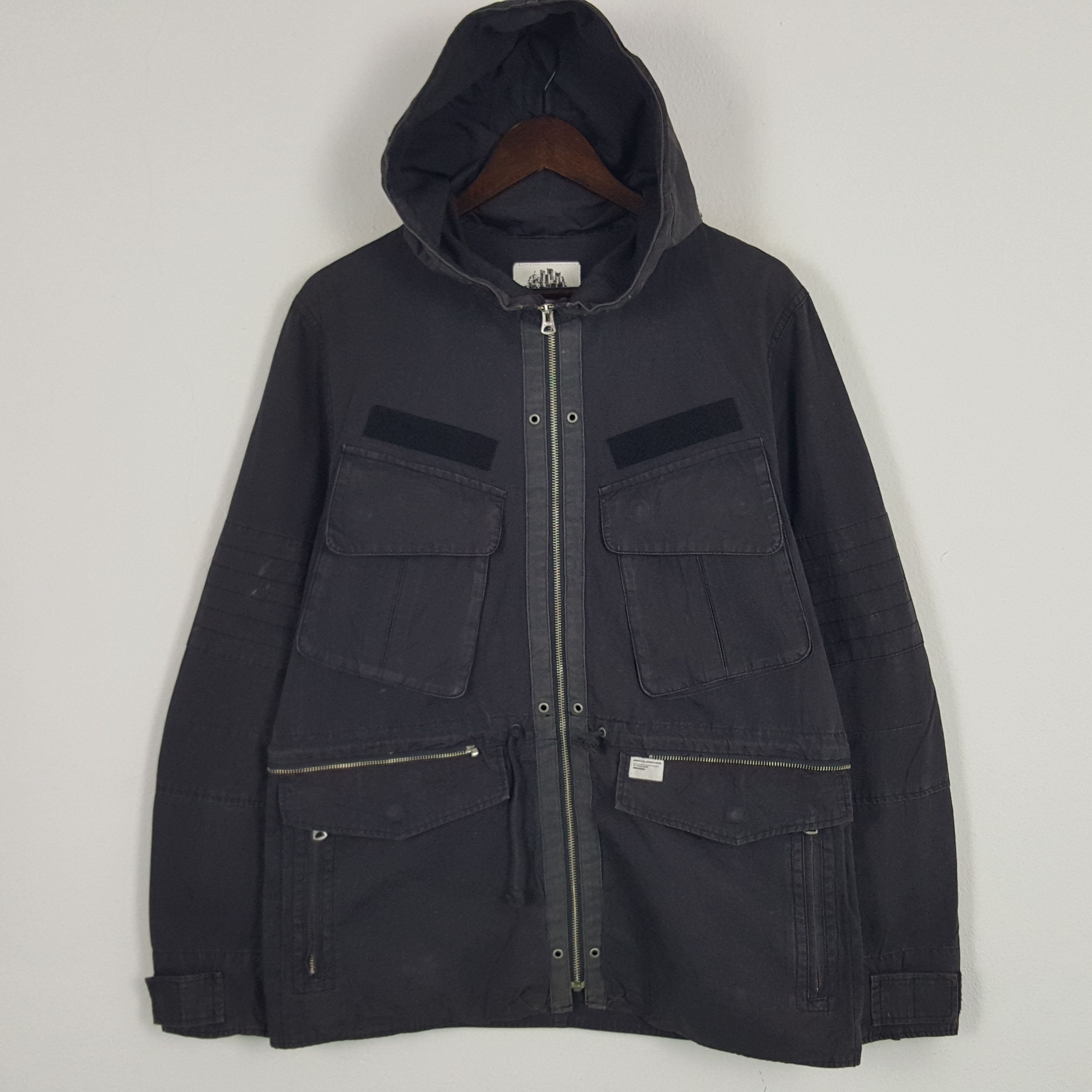 UNDERCOVER / 11SS/Underman Military Cargo Zipper Jacket/4/コットン/BLK/G4207 Undercover SS11 Undercover Underman Military Cargo Zipper Jacket