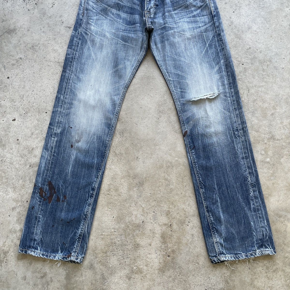 Edwin Vintage Edwin 503 Distressed Jeans Faded Denim Pants W32 Size US 32 / EU 48 - 4 Thumbnail