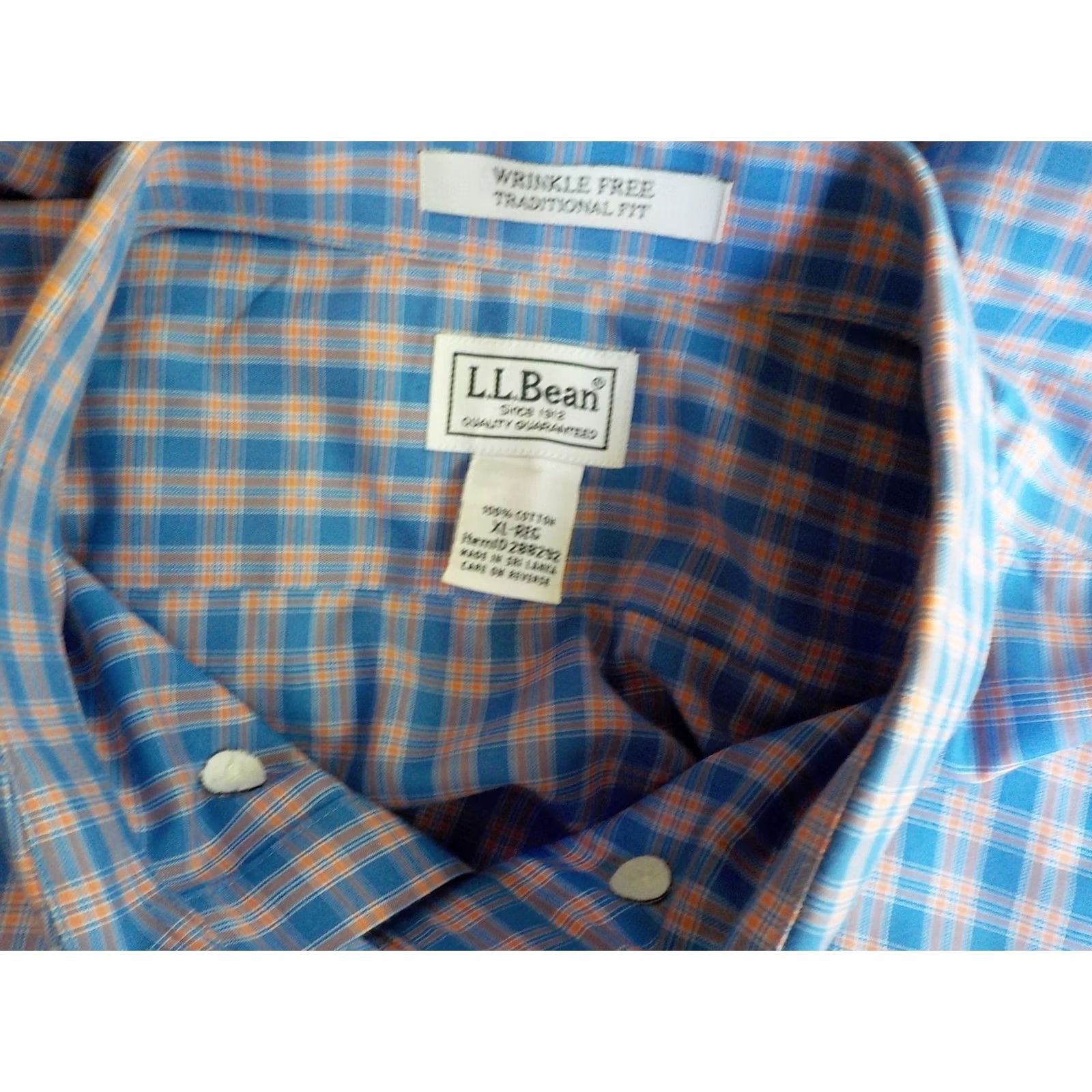 Vintage VINTAGE LL BEAN Wrinkle Free Traditional LS Plaid Shirt Blue XL Woman? Size US XL / EU 56 / 4 - 4 Thumbnail