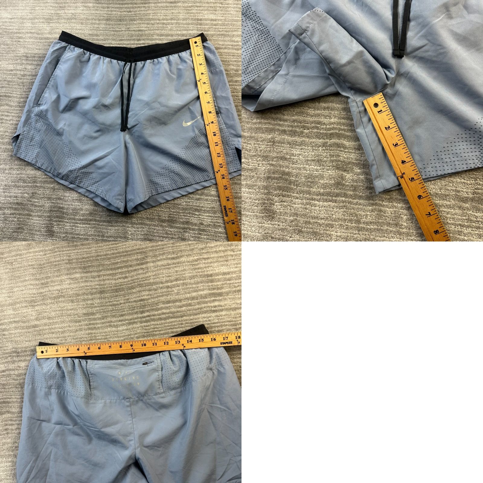 Nike Nike Shorts Mens Large Blue 5" Running Division Lined Size US 33 - 8 Thumbnail