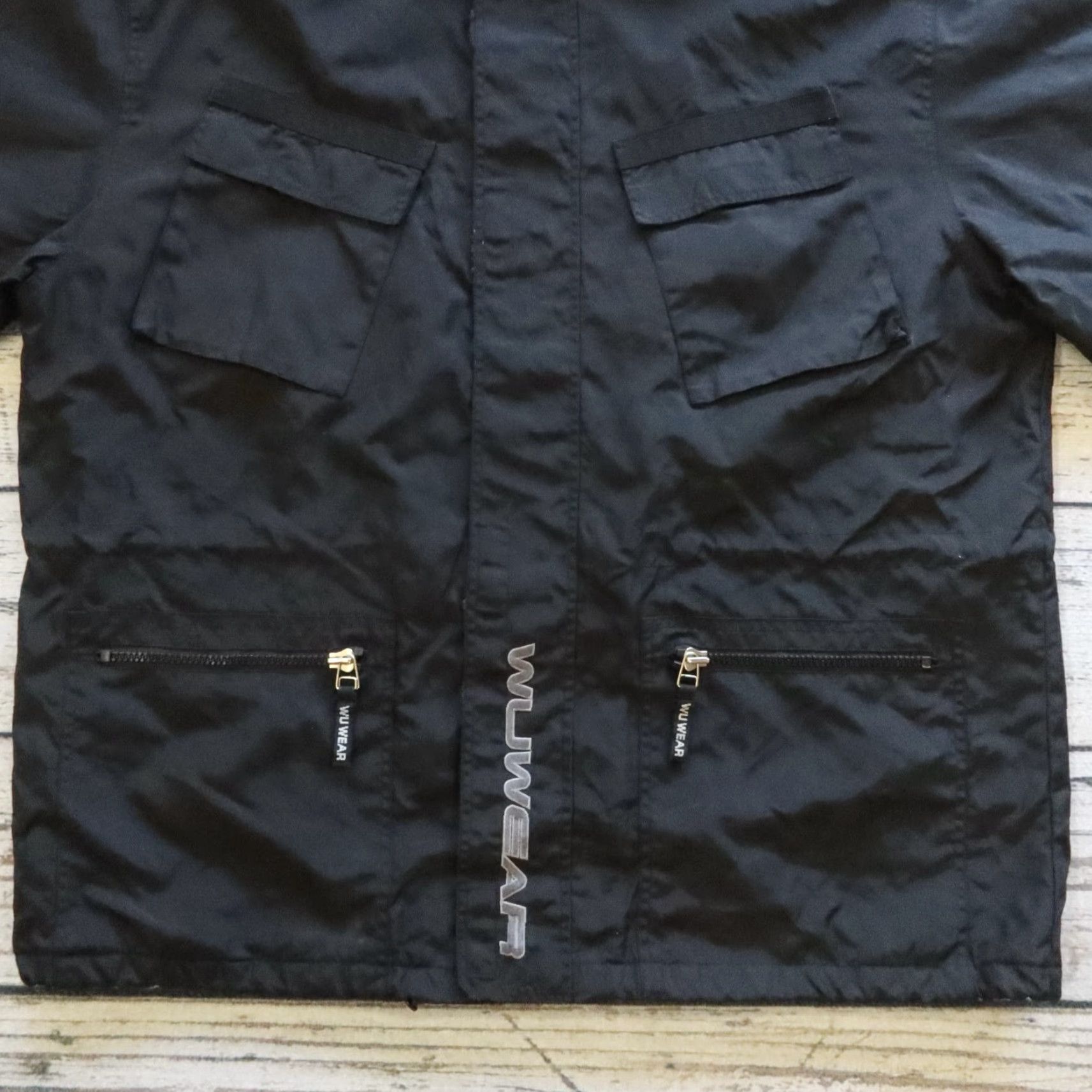 Vintage Vintage Wu Wear Parka Jacket 2XL Black Mens Hoodie Jacket Parka Wu Wear 90s Mens Size US XXL / EU 58 / 5 - 5 Thumbnail
