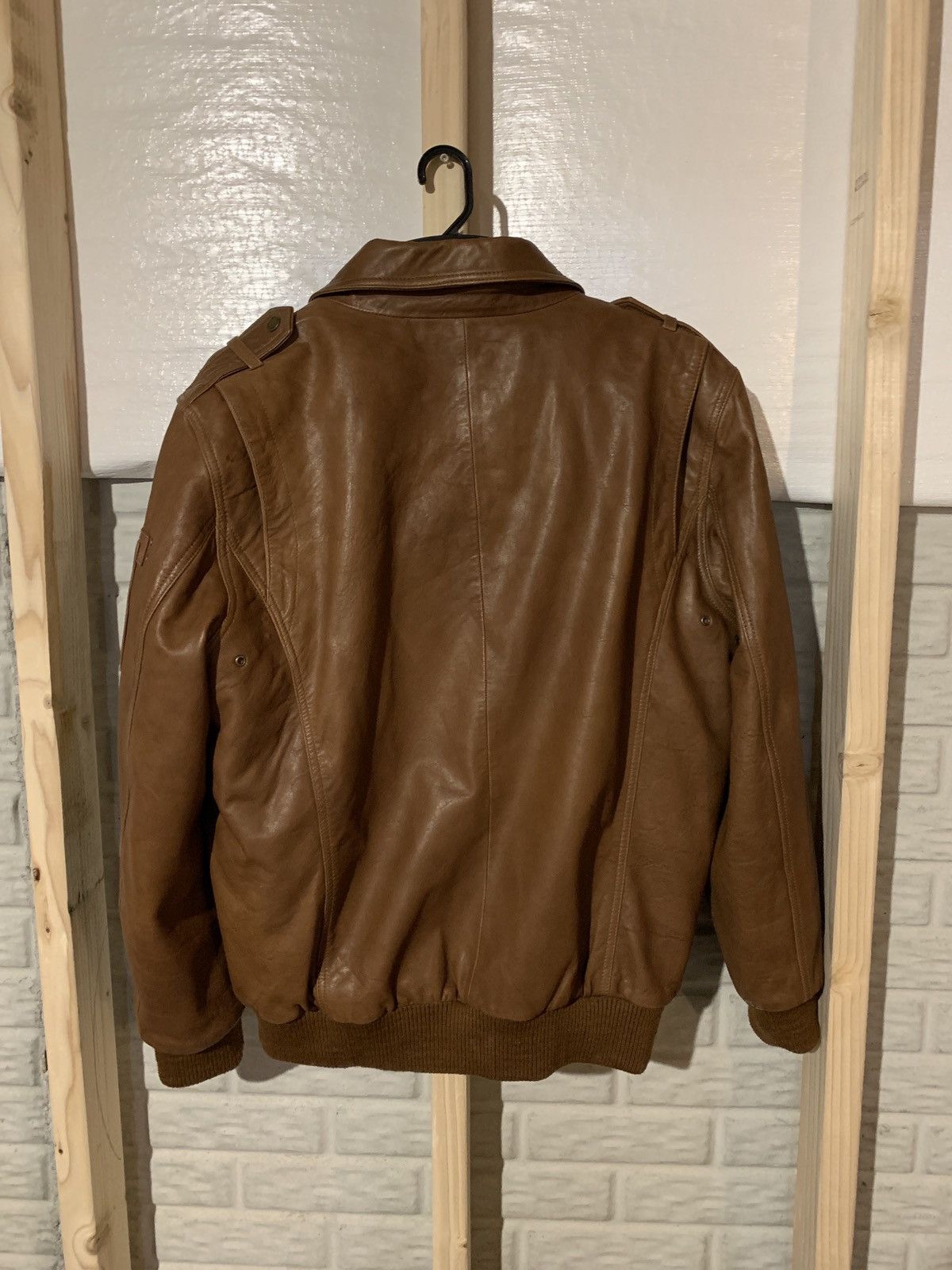Vintage Brown leather jacket Size US XL / EU 56 / 4 - 3 Thumbnail