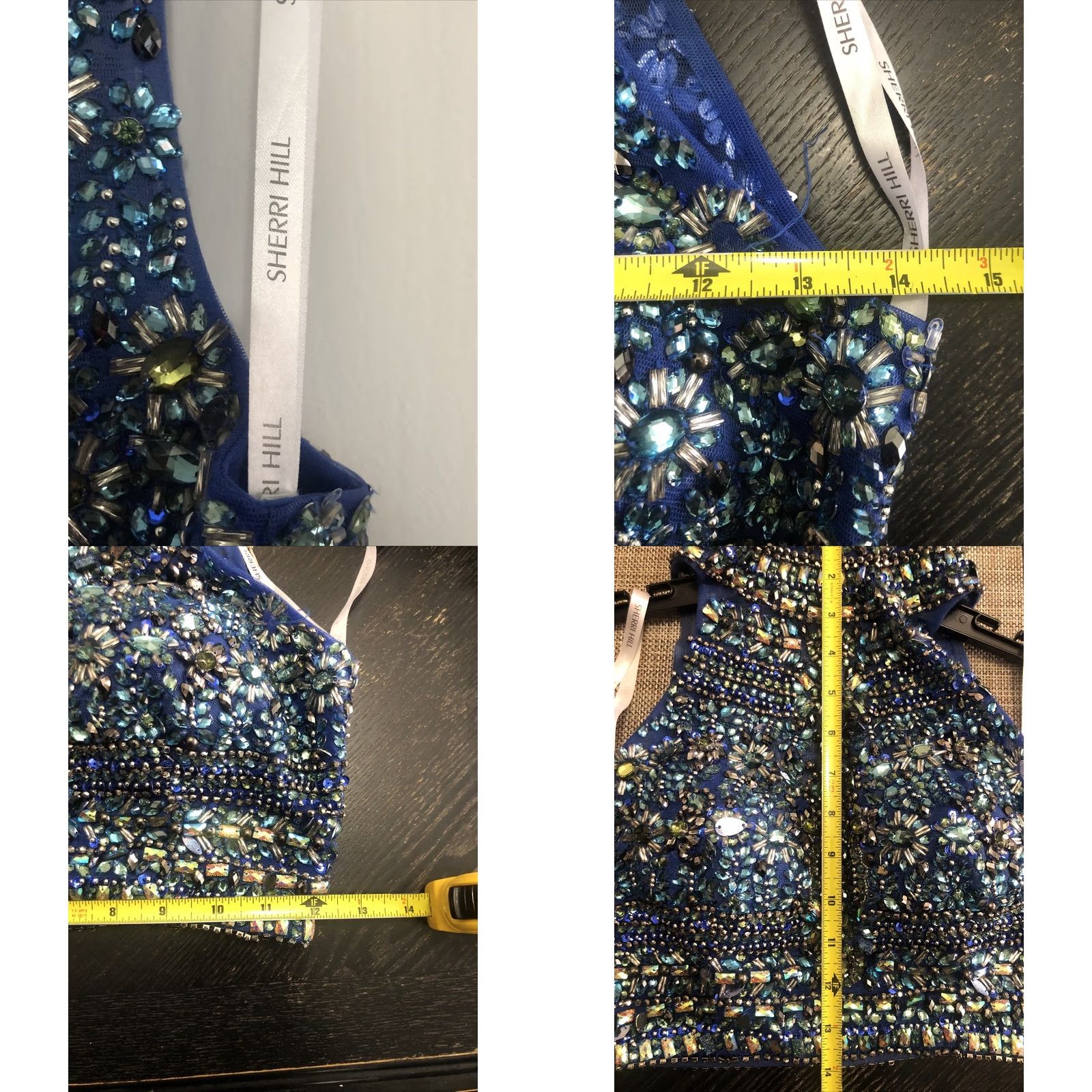 Vintage VINTAGE Sherri Hill Formal Jeweled Halter Top For Skirt Dress Prom Size XXS / US 00 / IT 34 - 9 Thumbnail