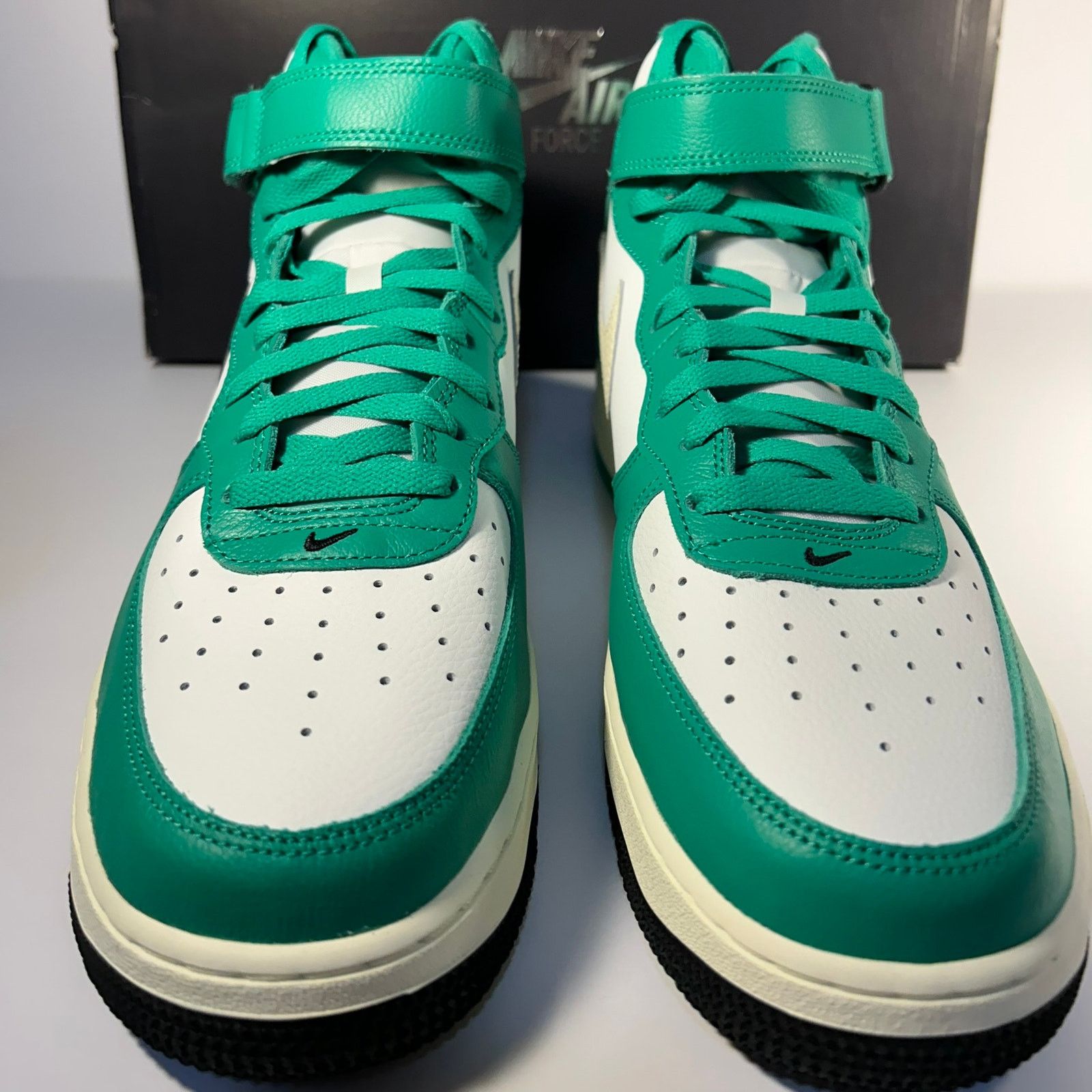 Nike Nike Air Force 1 Mid '07 LV8 White/Black/Stadium Green Sz 12 Size US 12 / EU 45 - 6 Thumbnail