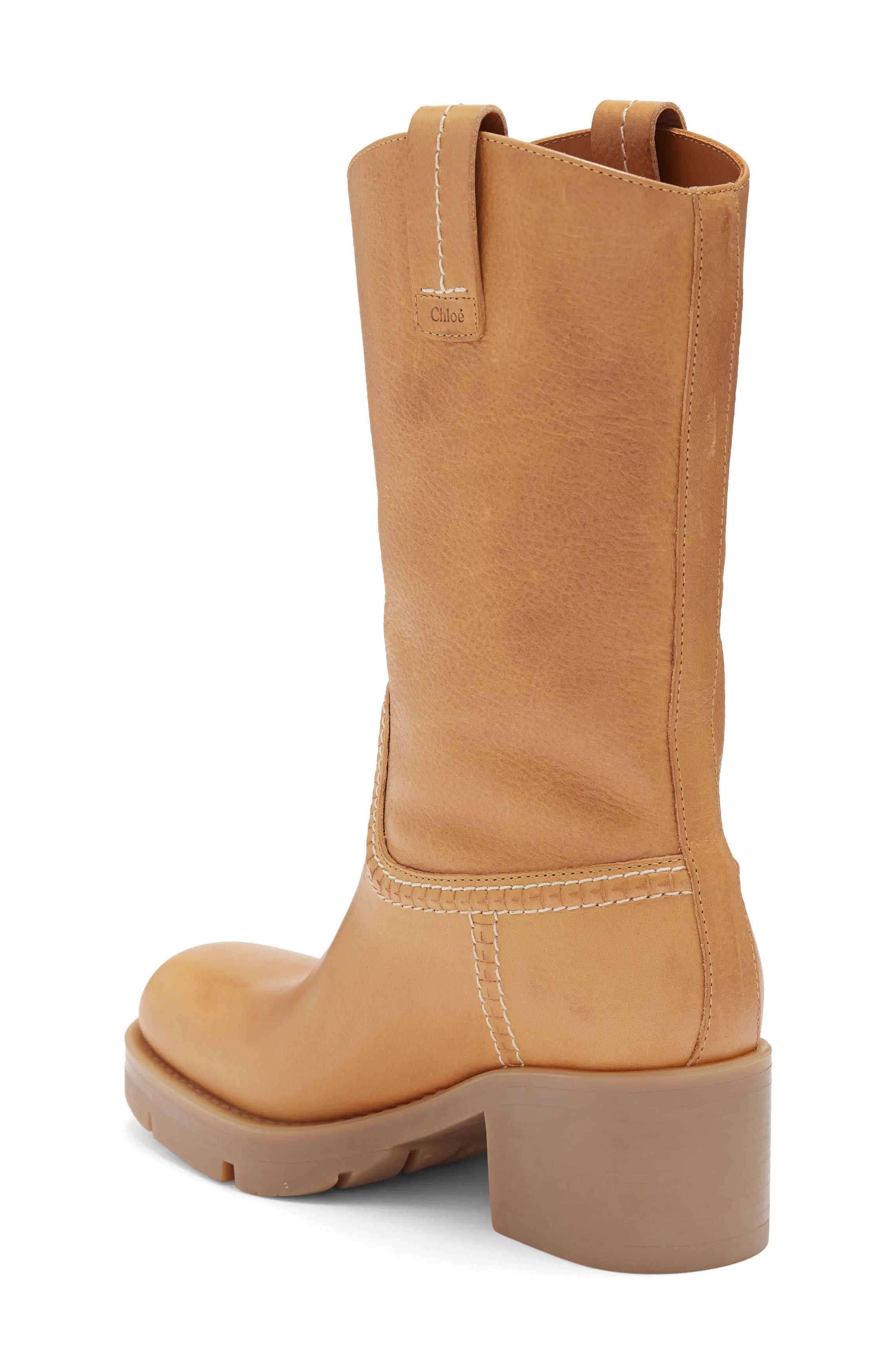 Chloe o1y0825 Leather Ankle Boots in Camel Size US 9 / IT 39 - 3 Thumbnail