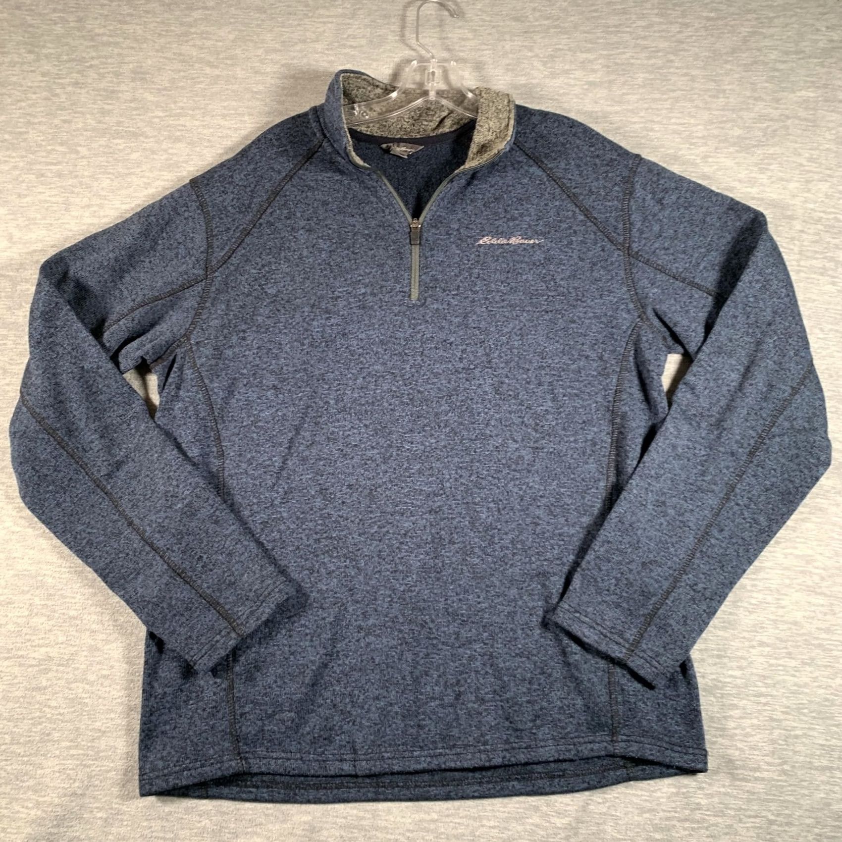 Eddie Bauer Eddie Bauer Mens XL Blue Fleece Pullover 1/4 Zip Hiking Casual Size US XL / EU 56 / 4 - 2 Thumbnail