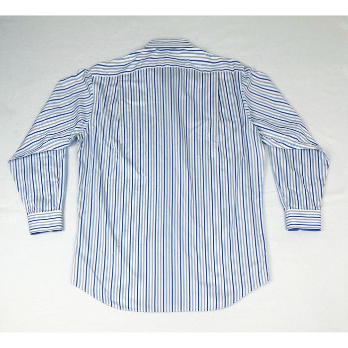 Paul Fredrick Paul Fredrick Stripe Shirt 16.5 / 34 Button Front Classic ...