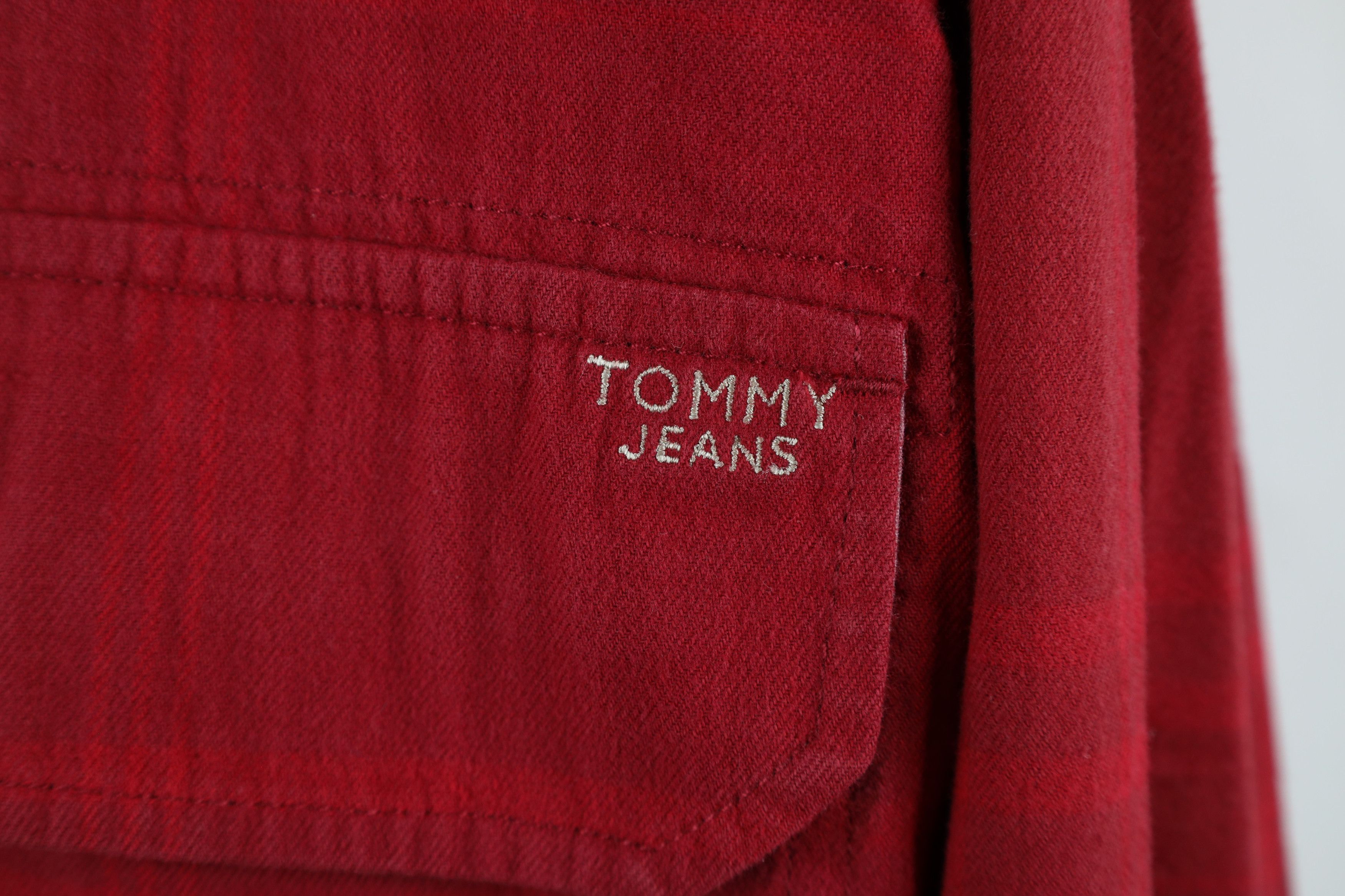Tommy Hilfiger × Vintage Vintage 90s Tommy Hilfiger Out Flannel Full Zip Shirt Jacket Size US L / EU 52-54 / 3 - 4 Thumbnail