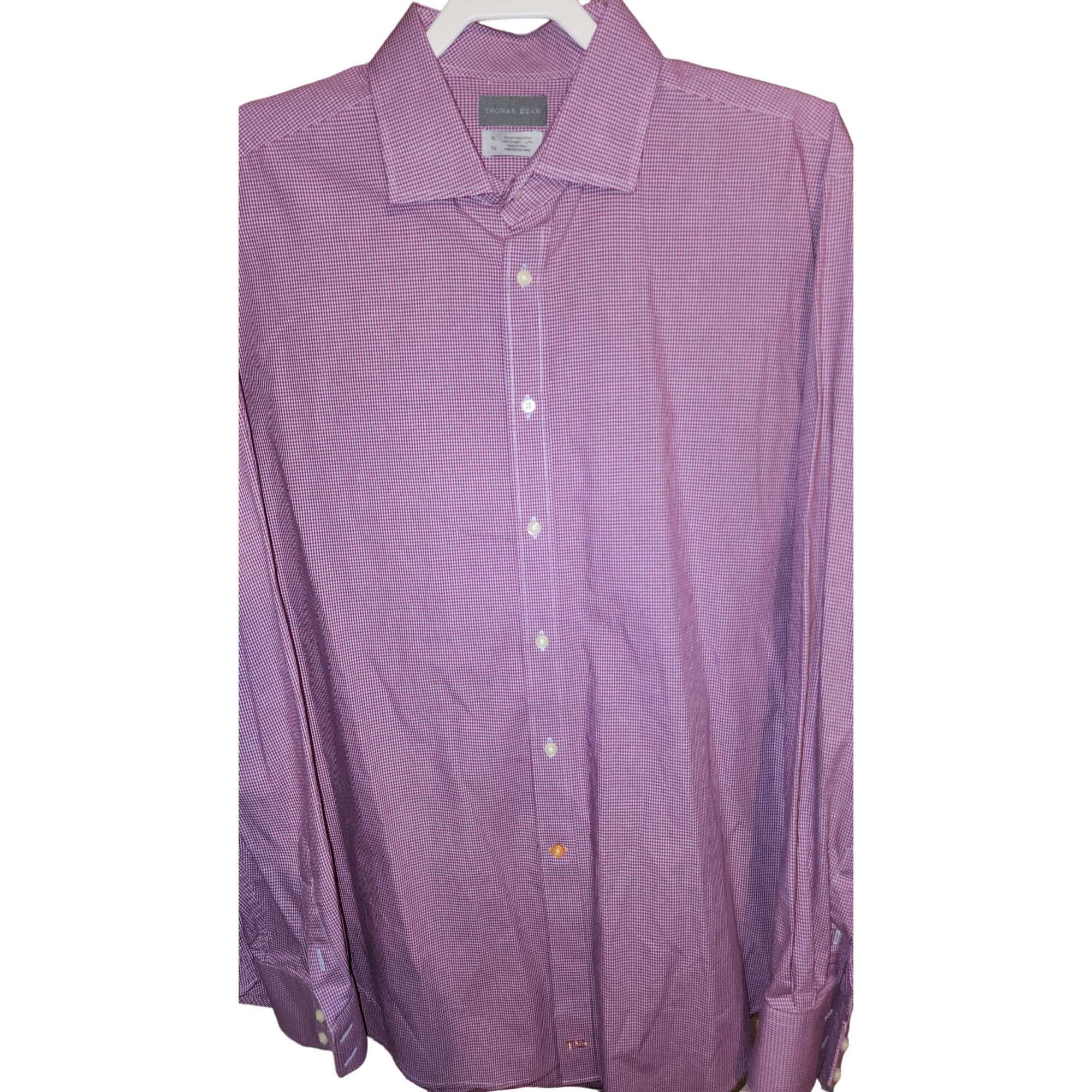 Thomas Dean Mens XL Thomas Dean Long Sleeve Button Down Shirt SfPf Home Size US XL / EU 56 / 4 - 4 Thumbnail