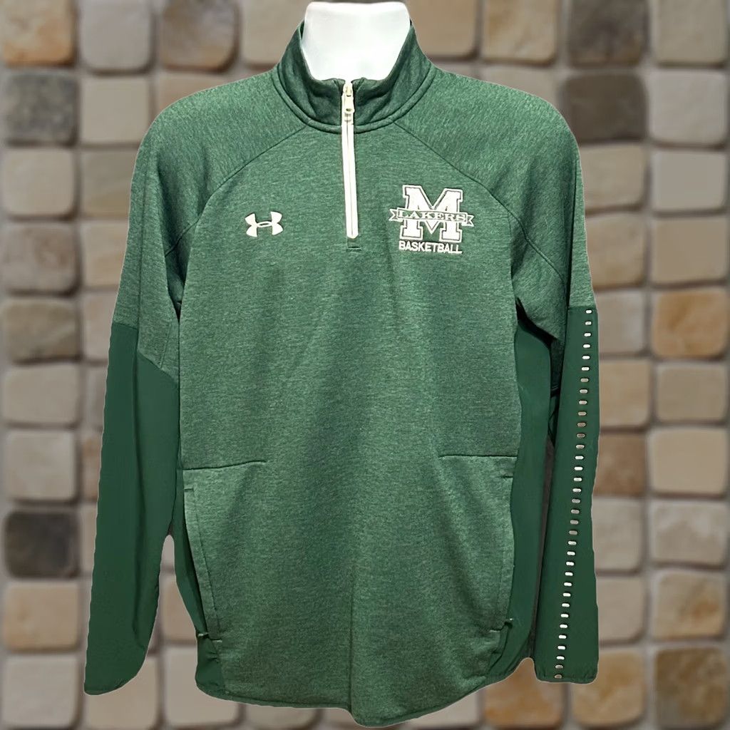 Under Armour Mercyhurst University Lakers Basketball 1/4 Zip Up Pullover Men Medium Green Under Armour 1/4 Zip Long Sleeve Mock Neck Logo Pockets Casual Activewear Size US M / EU 48-50 / 2 - 1 Thumbnail