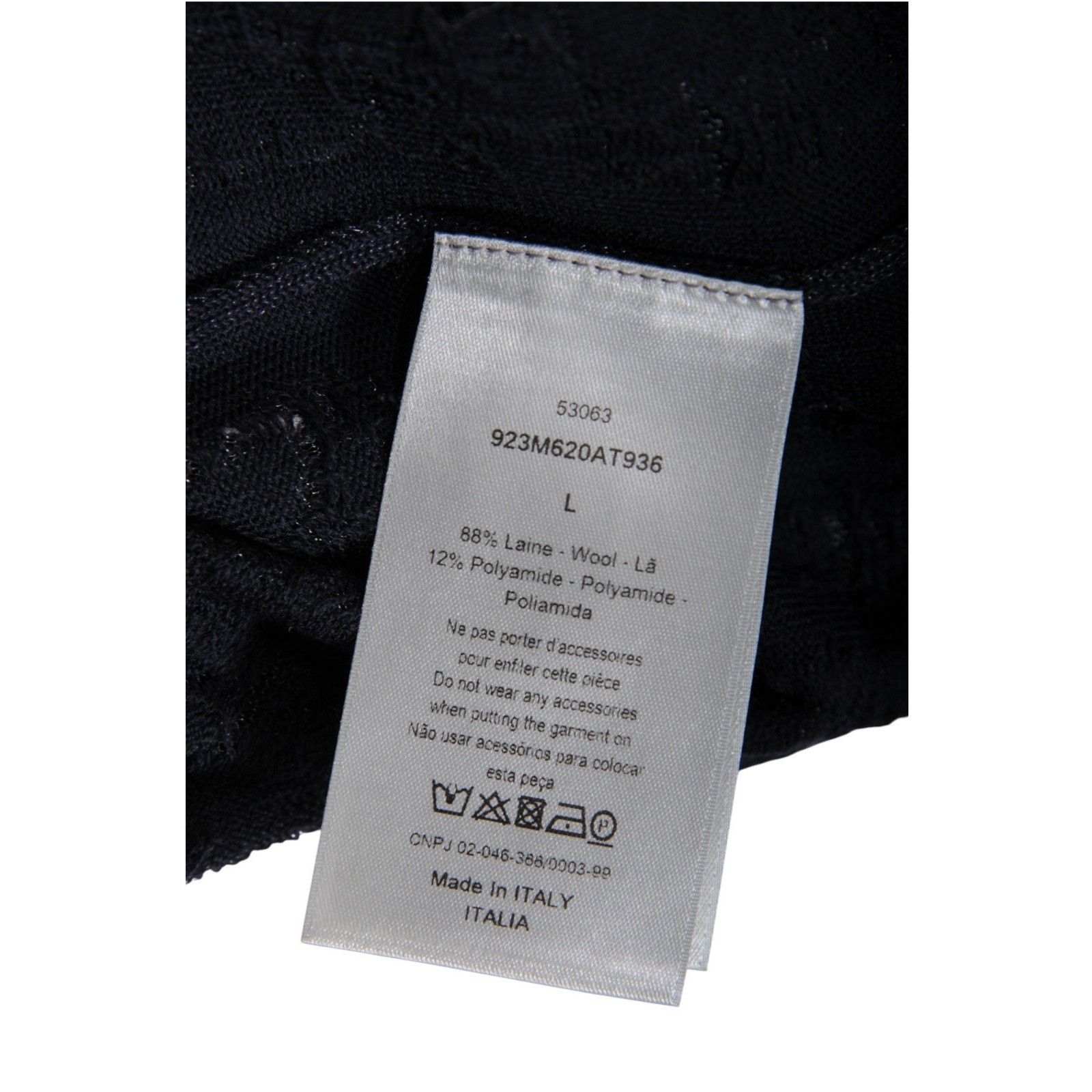 Dior Oblique Logo Sweater Blue Wool Blend Pullover Size US L / EU 52-54 / 3 - 6 Thumbnail
