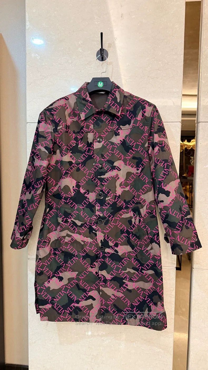 Valentino Valentino Full print of camouflage trench coat Size US XL / EU 56 / 4 - 1 Thumbnail