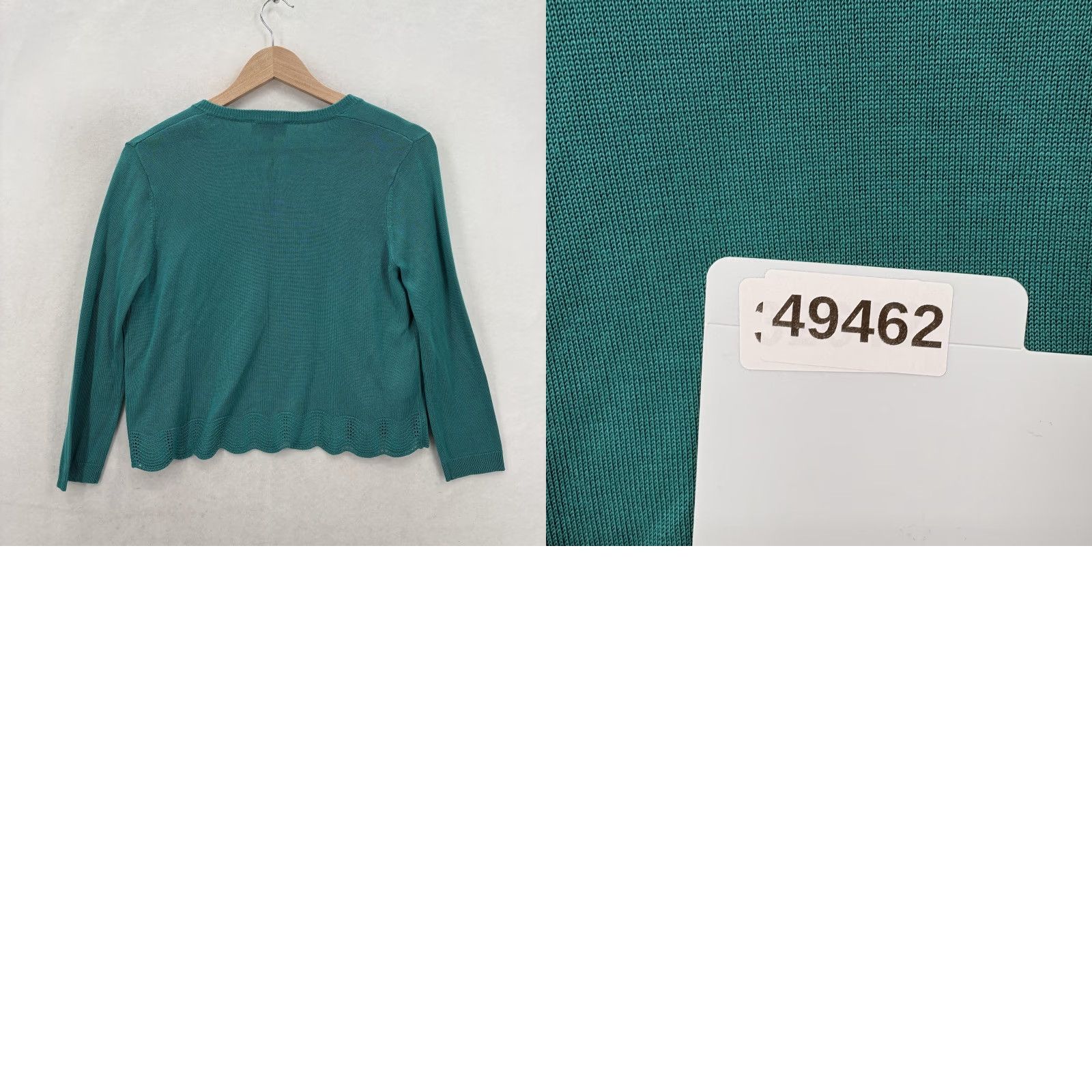 Loft LOFT Cardigan Sweater Womens Small Green Open Front Scallop Hem Lightweight NWT Size S / US 4 / IT 40 - 9 Thumbnail