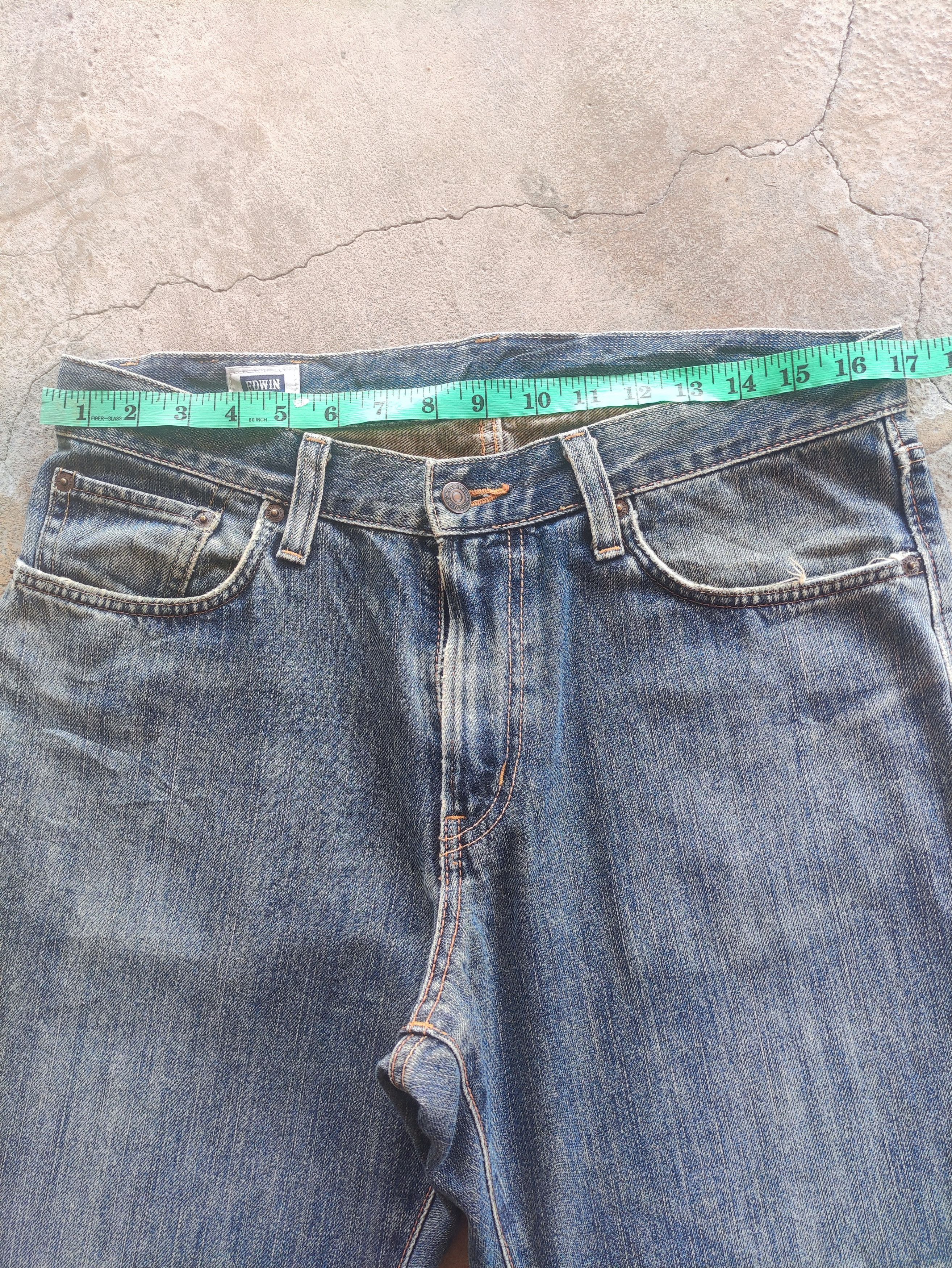 Edwin × Jean × Vintage Vintage Edwin Made In Japan Distressed Faded Denim Pants W34 Size US 34 / EU 50 - 6 Thumbnail