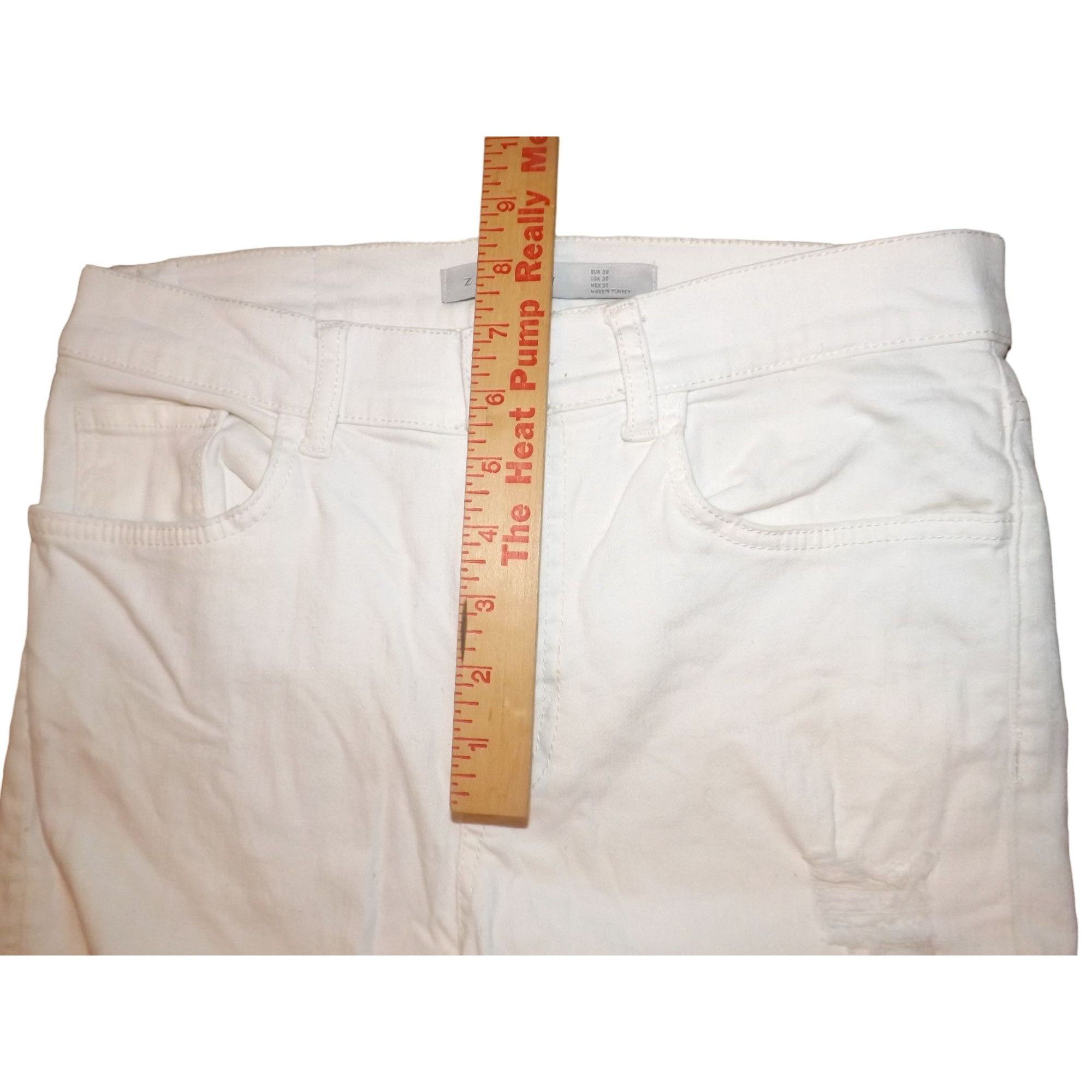 Zara Zara Man Jeans Sz 30 Sport Department White Floral Straight Size US 30 / EU 46 - 4 Thumbnail