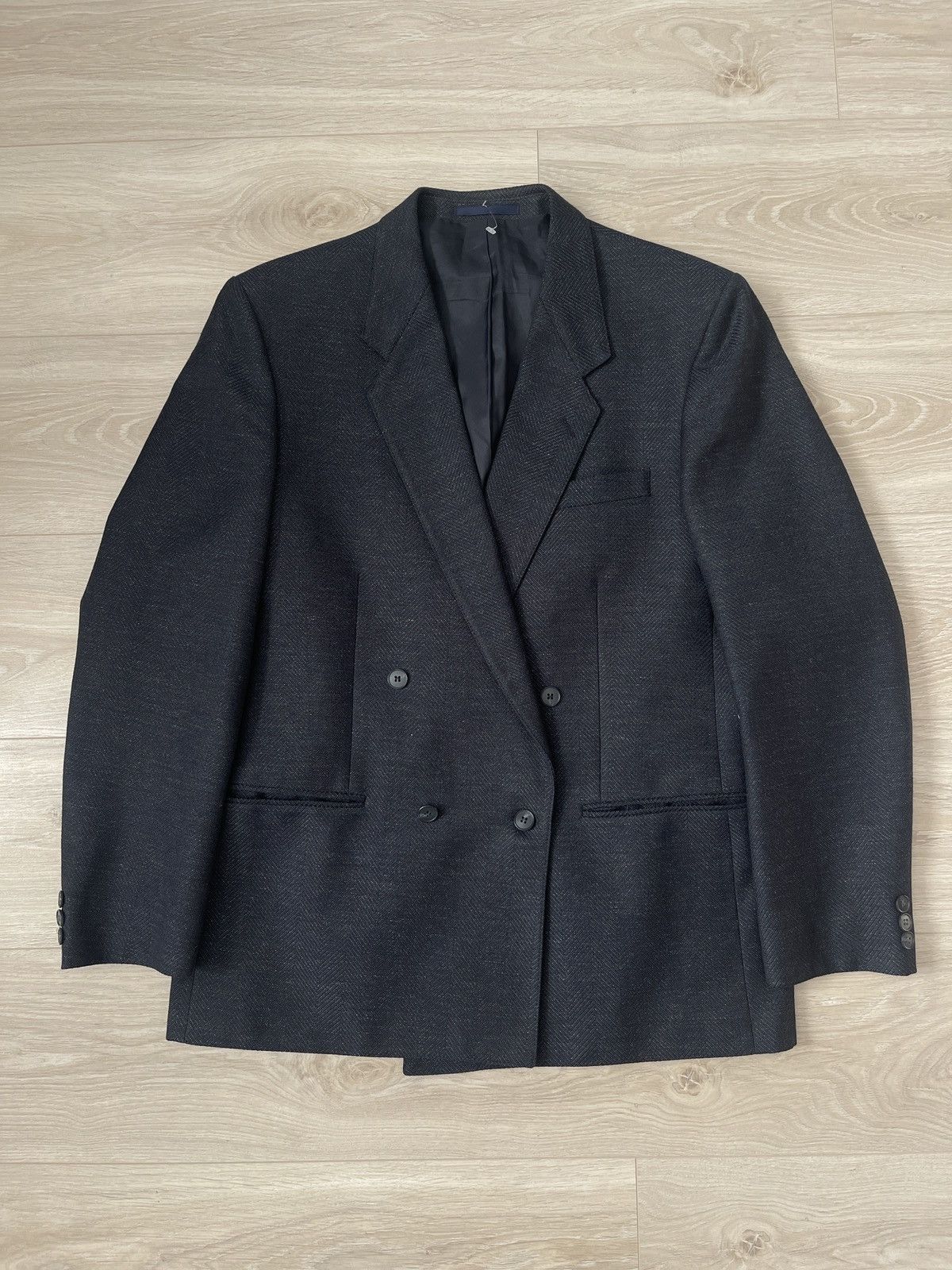 Vintage Vintage double-breasted blazer turo jacket sport coat 42R Size 42R - 9 Thumbnail