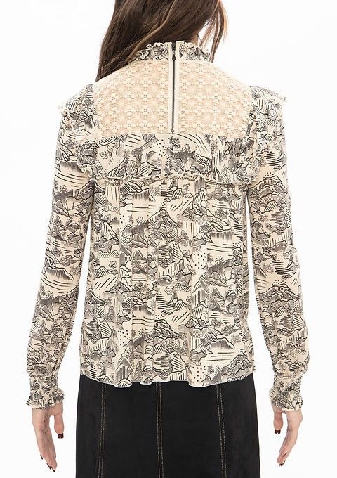 Vivienne Tam Vivienne Tam - Landscape Ruffle High Collar Mesh Size S / US 4 / IT 40 - 12 Thumbnail