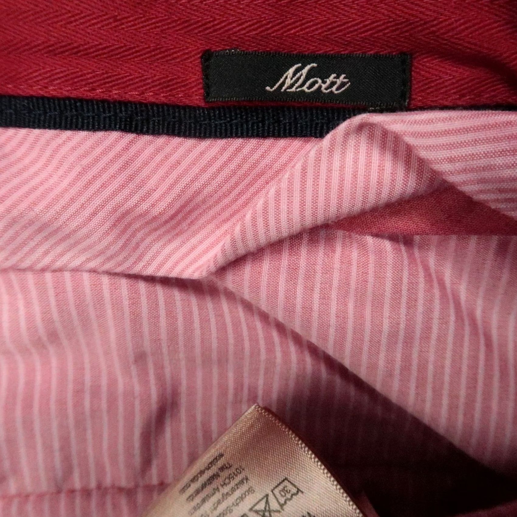 Scotch & Soda Scotch & Soda Pants Mens 33x29 Red Chino Stretch Trousers Straight Front Button Zip Size US 33 - 4 Thumbnail