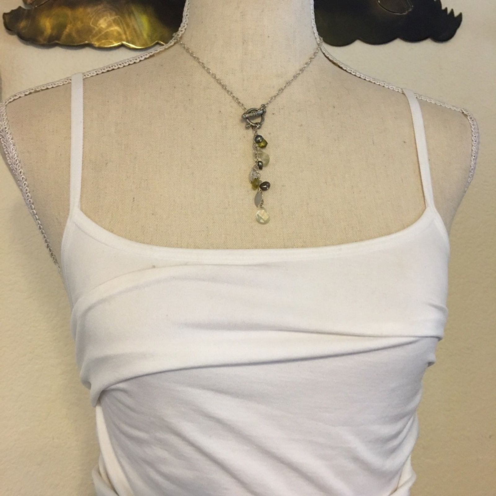 Jewelry Toggle clasp chandelier style dainty necklace Size ONE SIZE - 3 Thumbnail