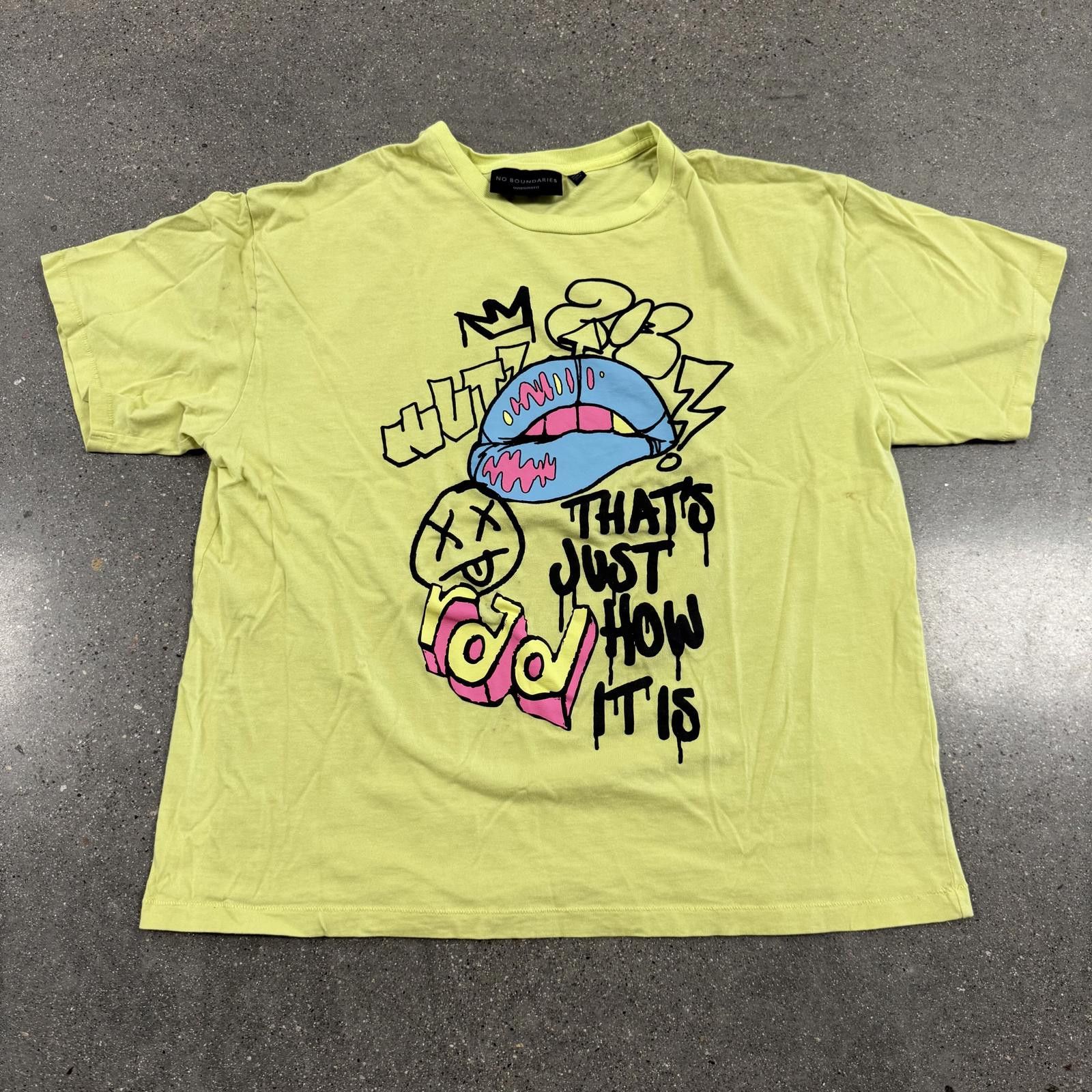 Designer No Boundaries Single Stitch Street Art Shirt - L Oversized Size US L / EU 52-54 / 3 - 1 Thumbnail