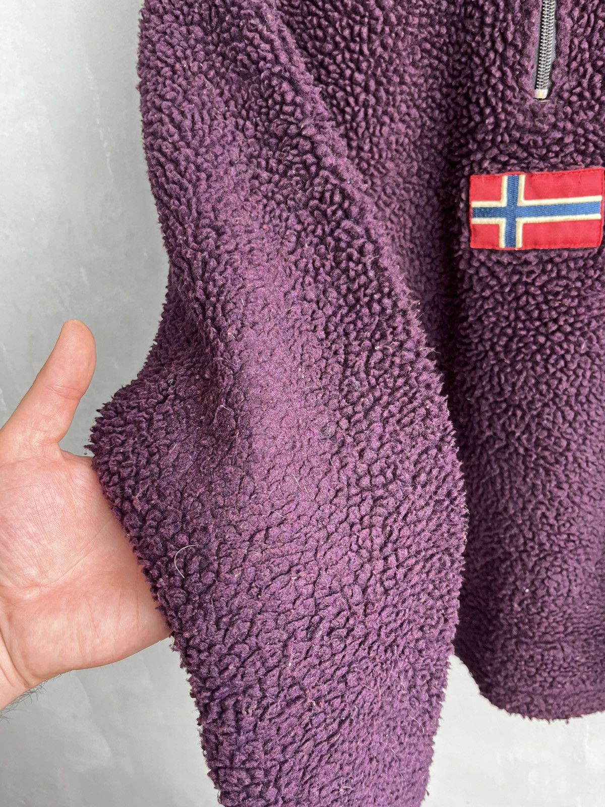 Napapijri Vintage NAPAPIJRI Geographic Fleece Sherpa 1/4 Zip Size US M / EU 48-50 / 2 - 7 Thumbnail