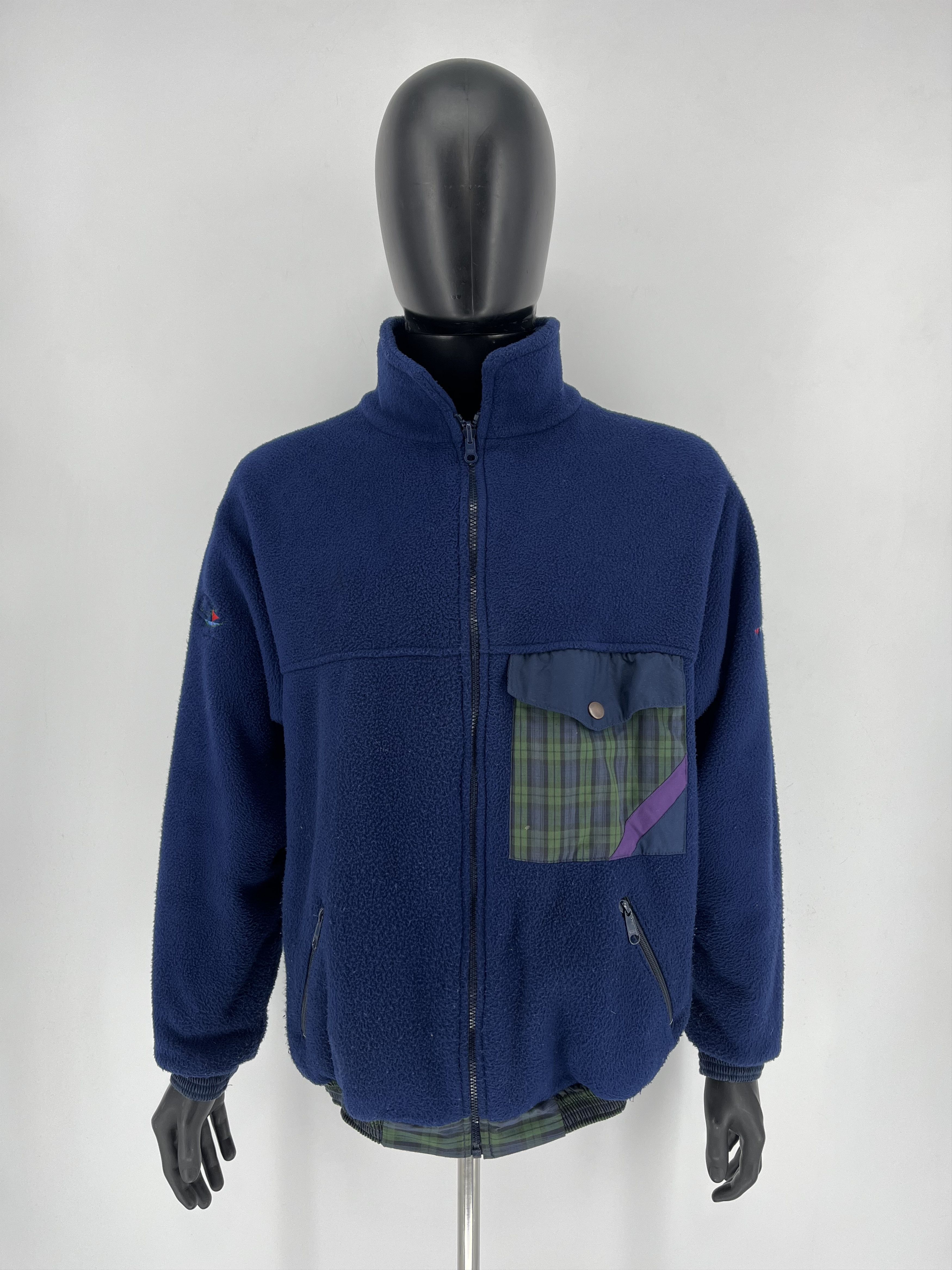 Vintage Vintage Reversible Jacket Sherpa - Nylon Jacket Size US XL / EU 56 / 4 - 2 Thumbnail