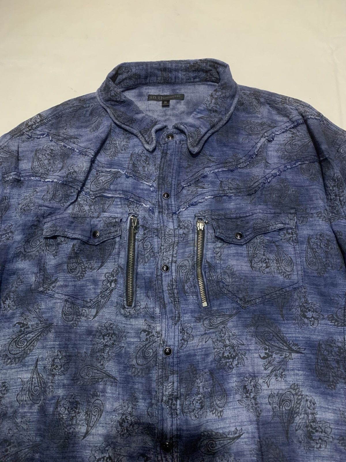 In The Attic 🔥Rare🔥Vintage In The Attic AOP Bandana Skull Button Up Shirt Size US XXL / EU 58 / 5 - 5 Thumbnail