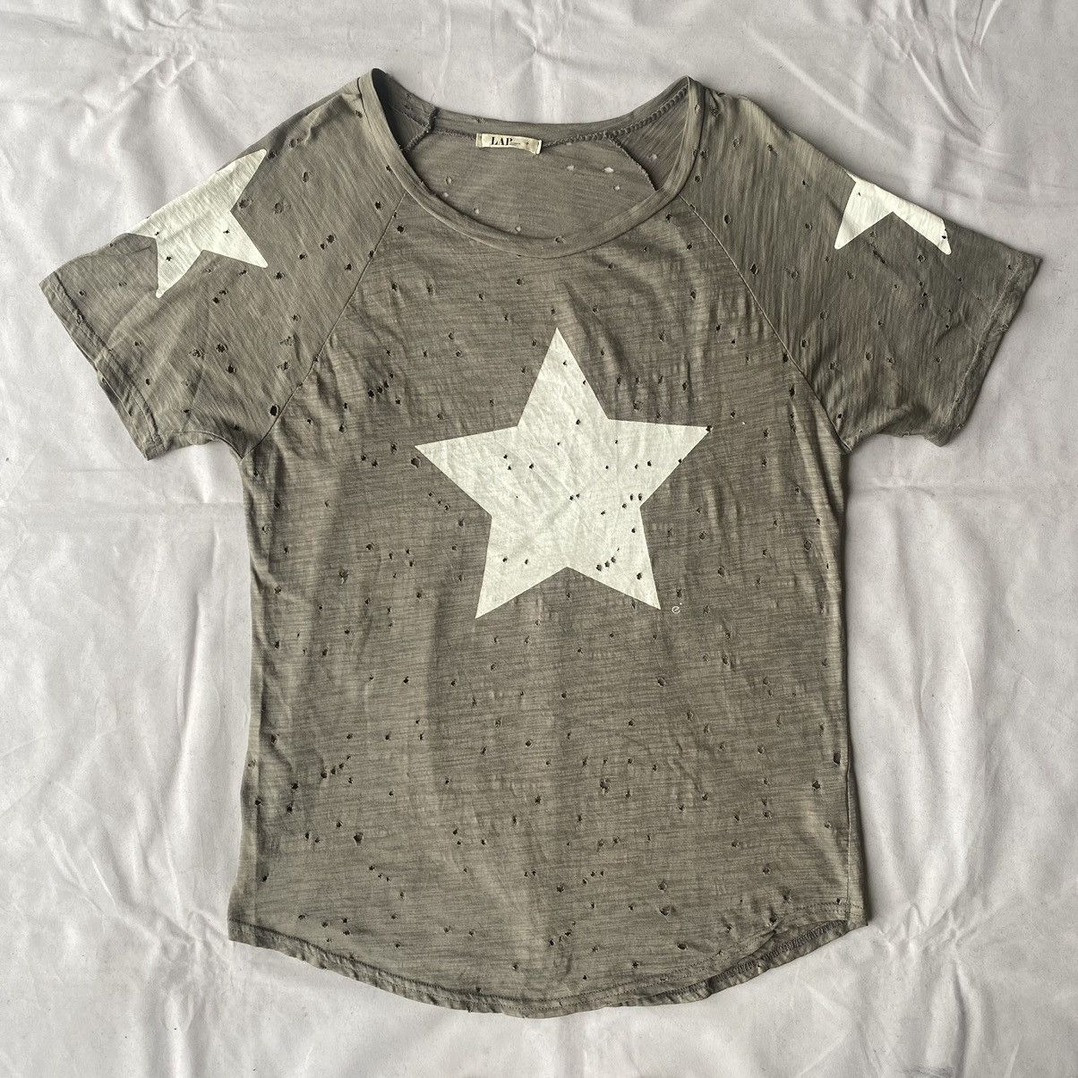 If Six Was Nine × Japanese Brand Y2K Distressed Star Print Vintage Punk Grunge Aesthetic Tees Size US M / EU 48-50 / 2 - 2 Thumbnail