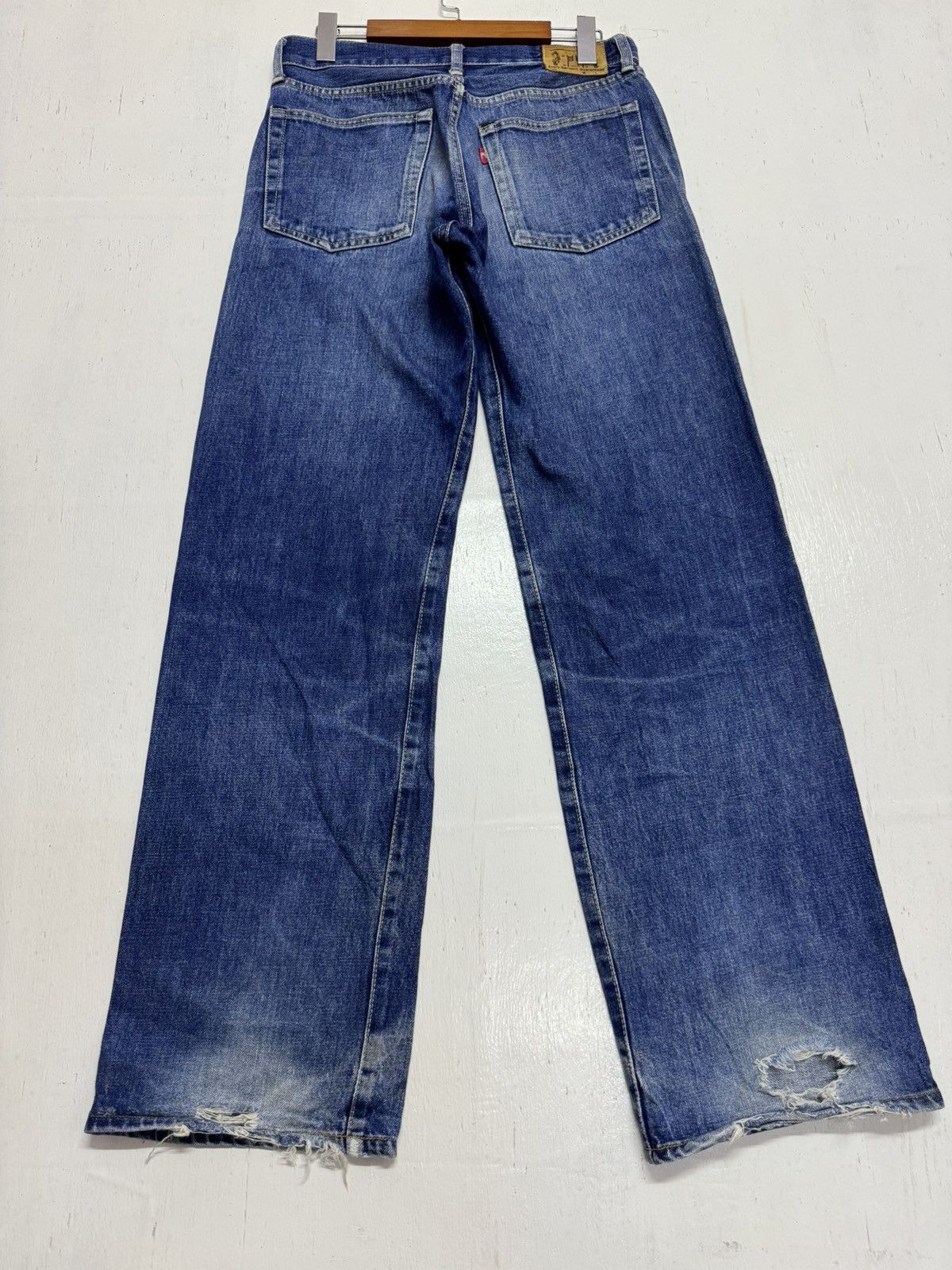 Japanese Brand × Vintage Vintage Japan Mon Denim distress Size US 31 - 5 Thumbnail