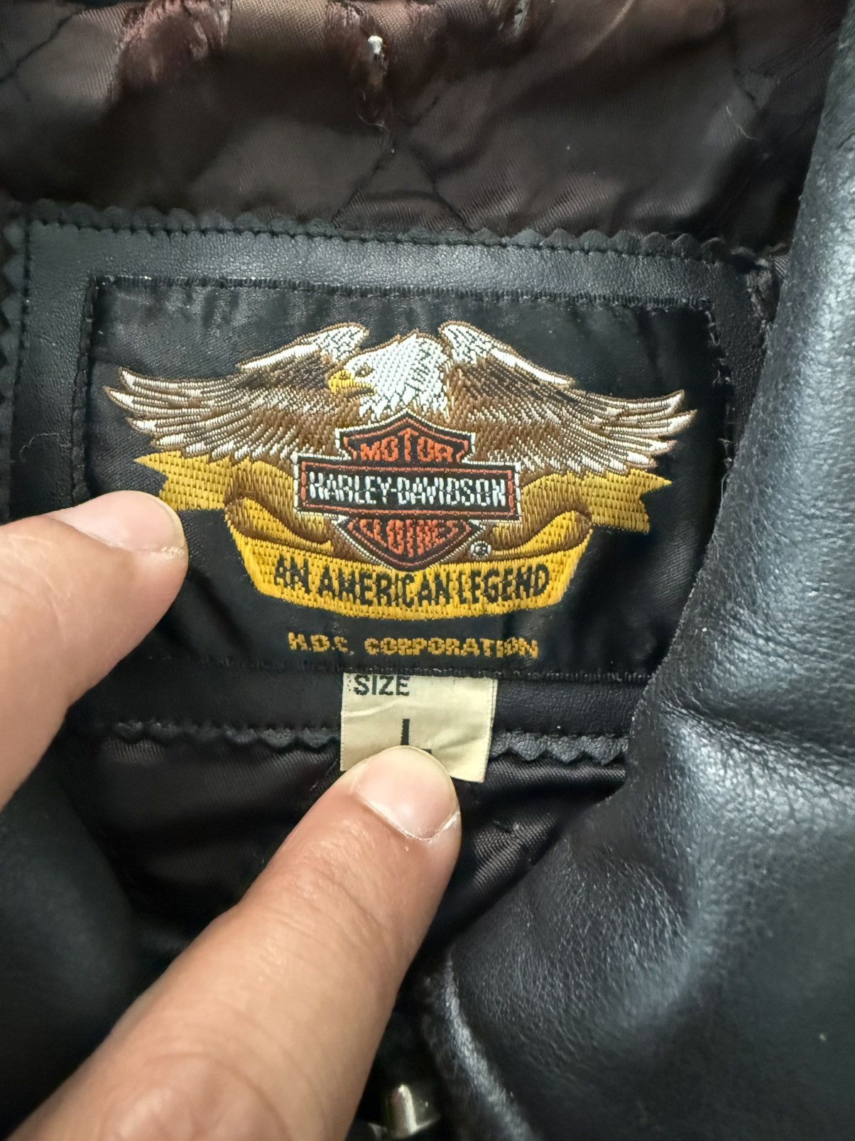 Harley Davidson ☠️☠️Vintage 80's Harley Davidson rider punk leather jacket Size US L / EU 52-54 / 3 - 16 Thumbnail