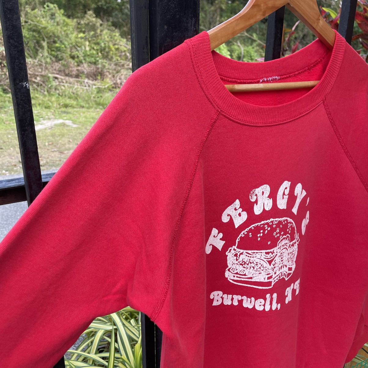 Vintage 🔥Vintage 80s Fergy Burwell Burger Fast Food Sweatshirts Size US M / EU 48-50 / 2 - 7 Thumbnail