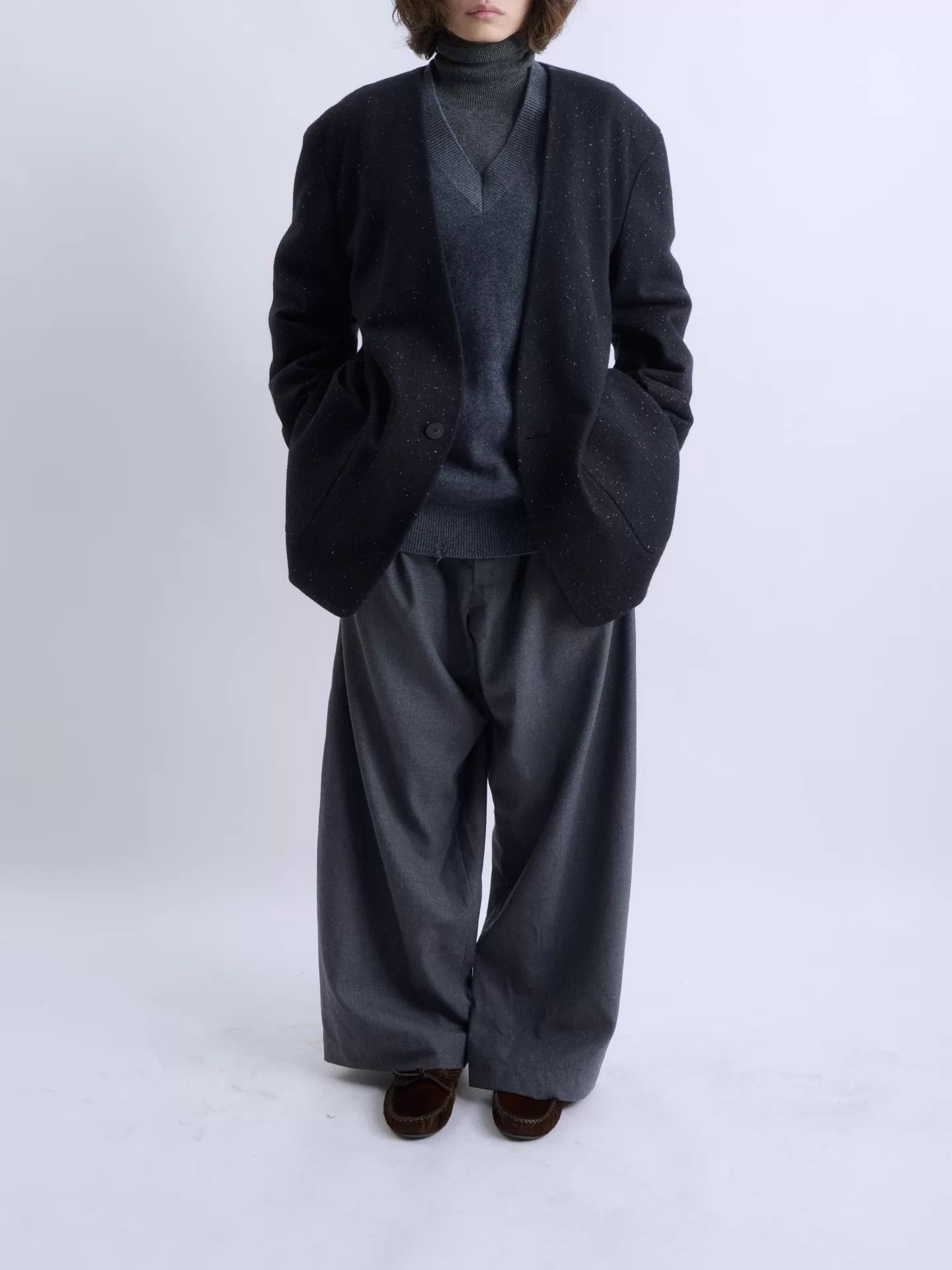 Fear of God Fear of God × Zegna Collarless Wool Blazer Size 50R - 5 Thumbnail
